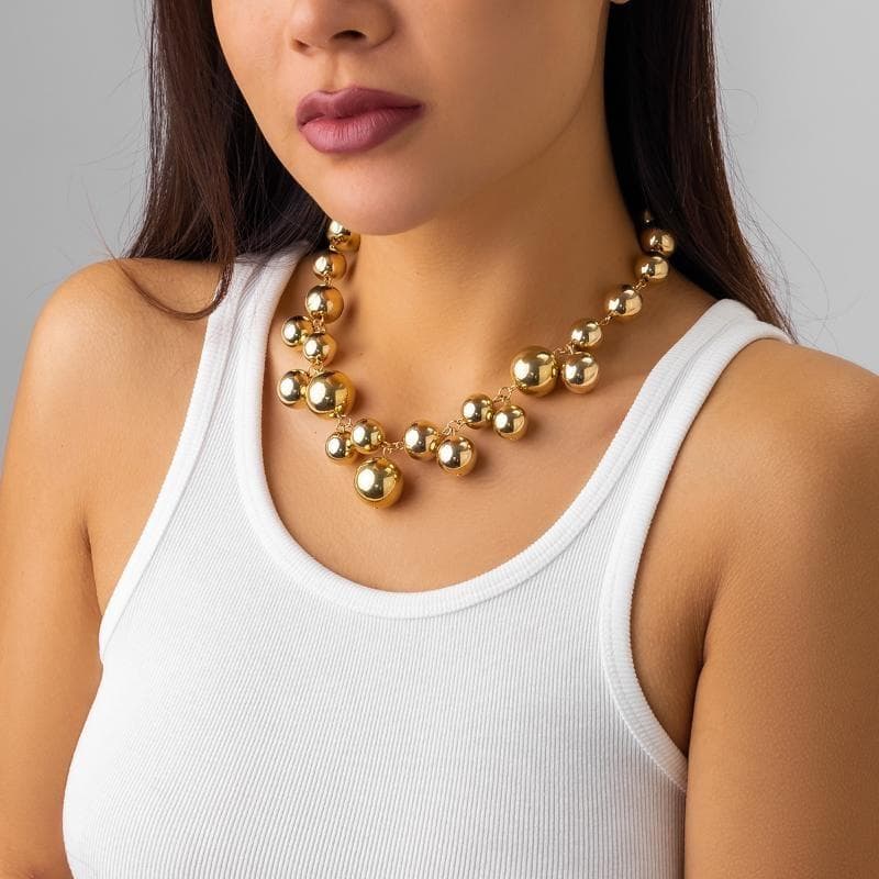 Fashion Vintage Imitation Pearl Necklace Beaded Pearls Necklaces Punk Choker Necklace For Women Bride Party Jewelry Gift gold