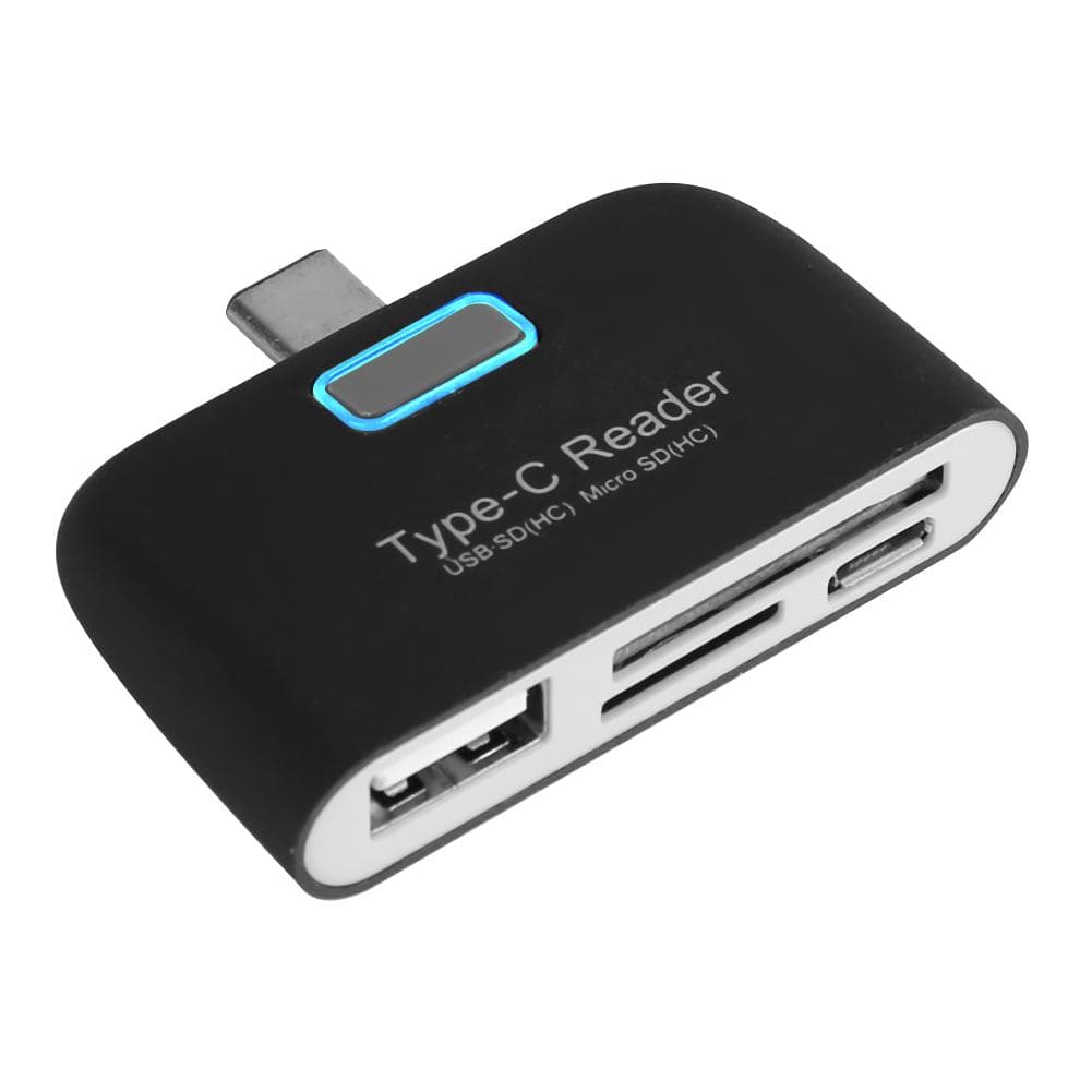 Aluminum Alloy Type C TF Memory Card Reader to USB OTG Hub Adapter for Macbook Phone Tablet