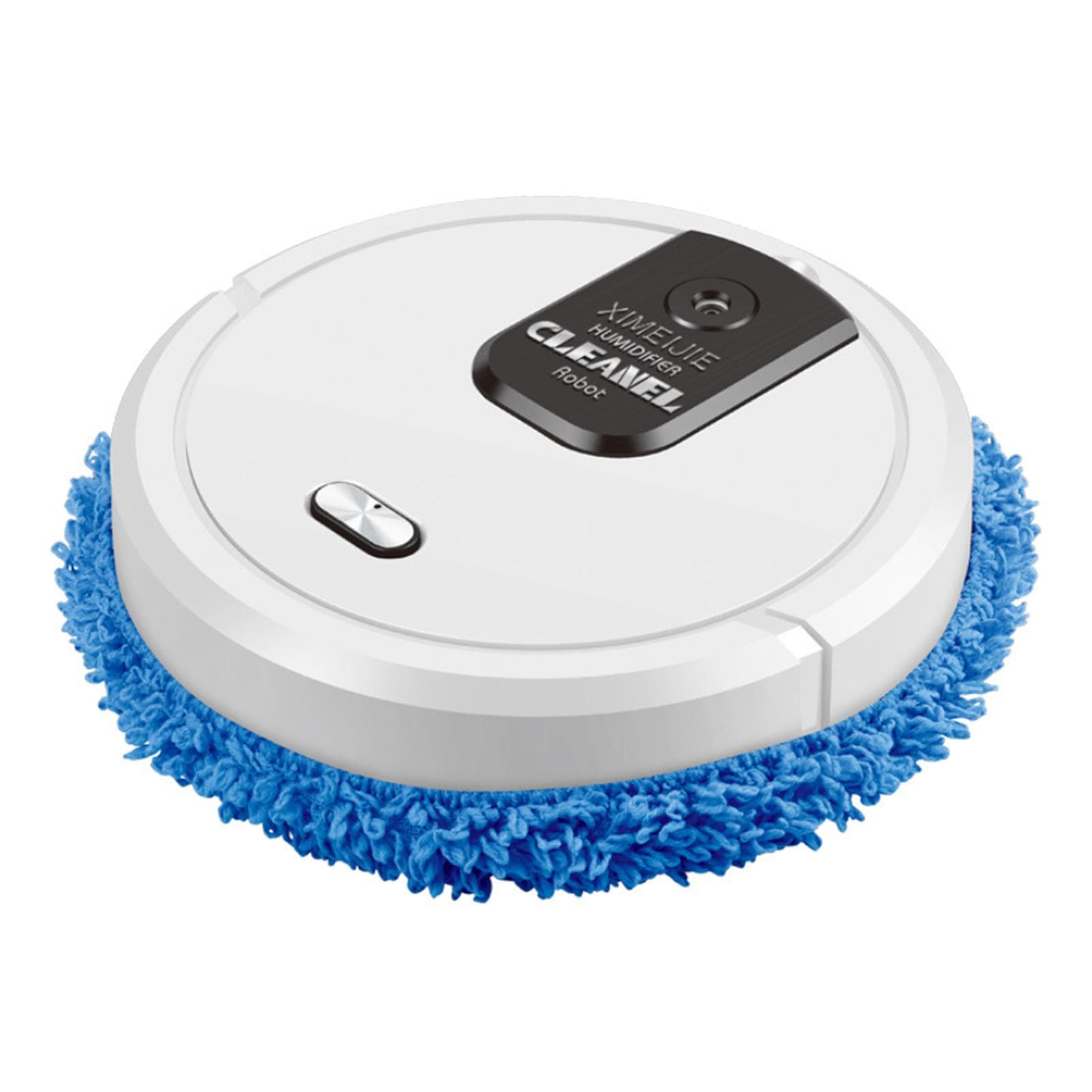 3-in-1 Robot Cleaner Wet & Dry Scrubbing Humidifying Automatic Cleaning USB Charge white