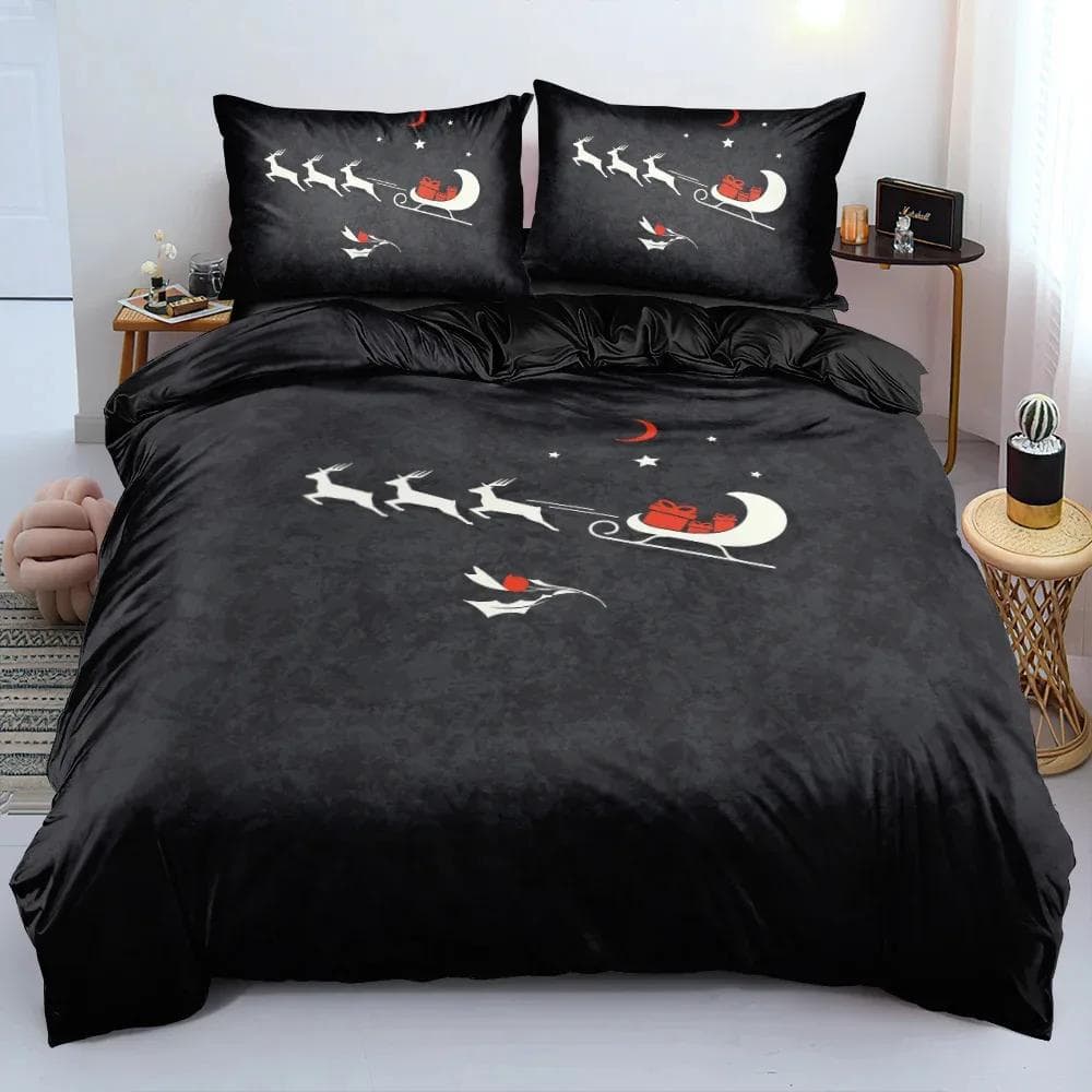 3D Floral Bedding set Duvet/Quilt/Comforter Cover sets Flower Bed Linen Merry Christmas Design Custom King Queen Full Size Eu Single 135x200cm