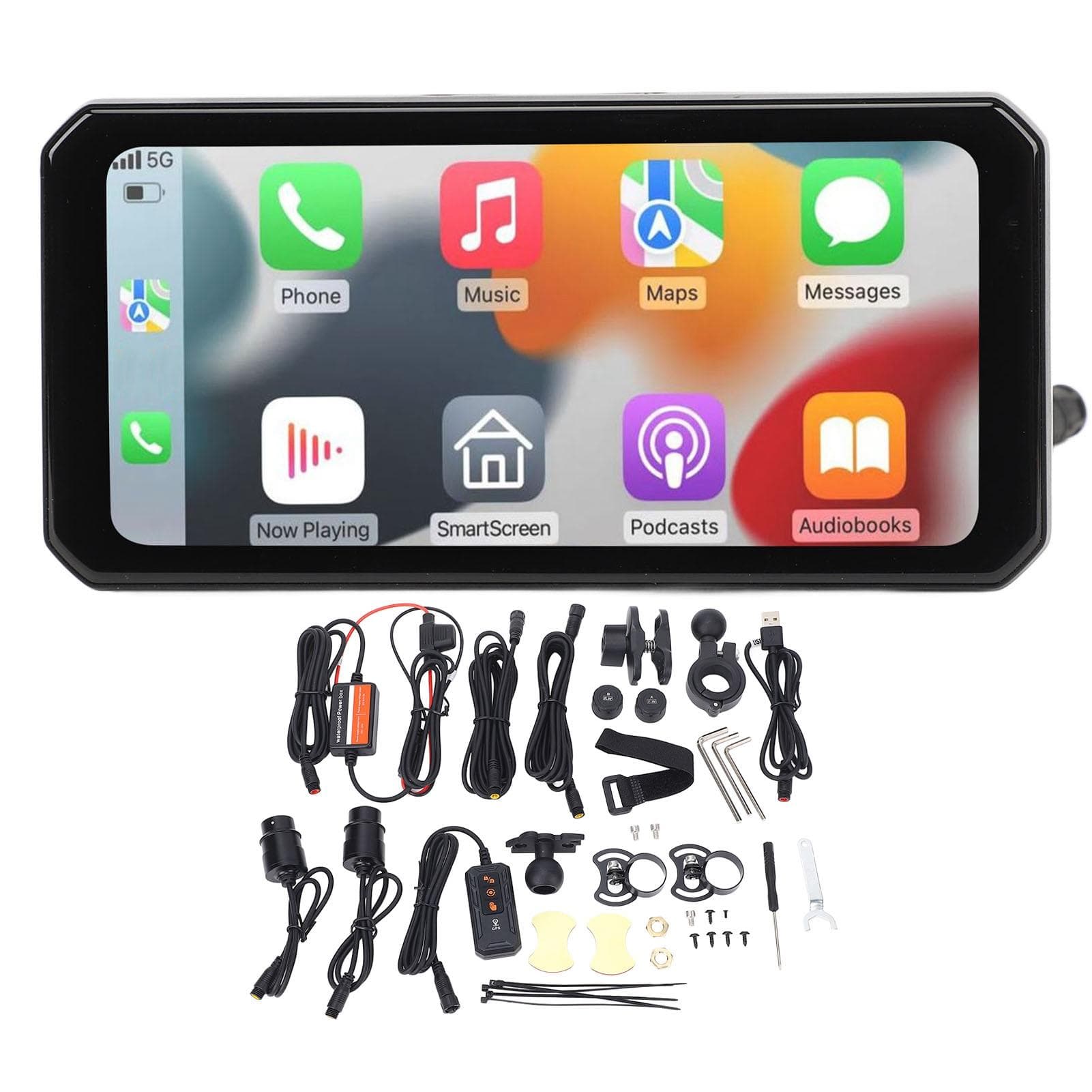6.25 Inch Screen Motorcycle Dash Cam 2K Front Rear Driving Recorder Dashcam IP67 Proof with Tire