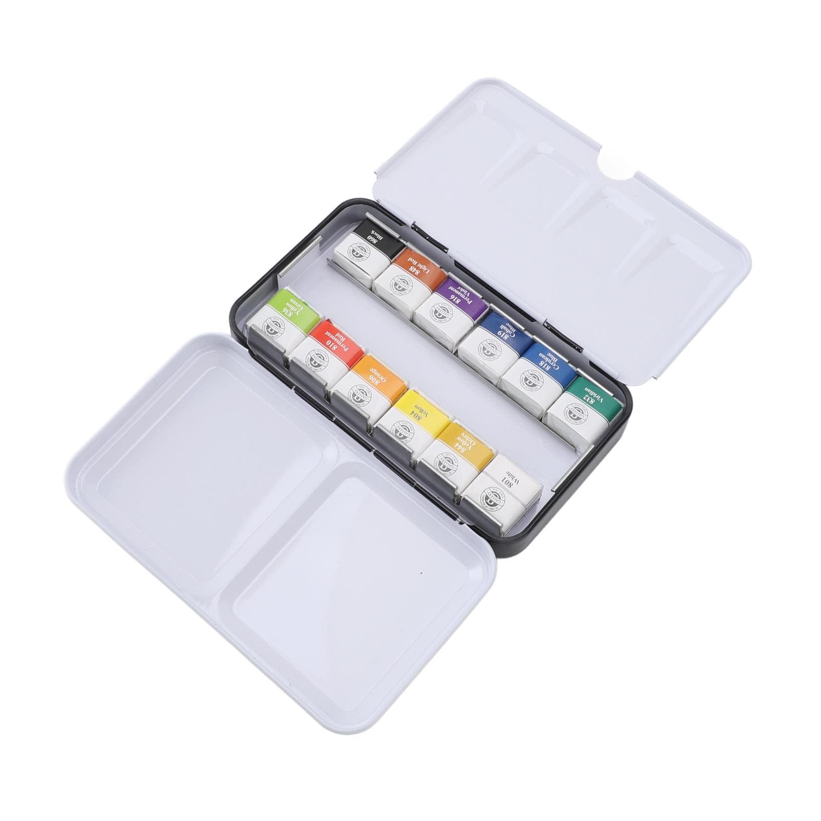 Watercolor Paint Set Portable Iron Box Solid Professional Watercolor Kit for Artists Students 12