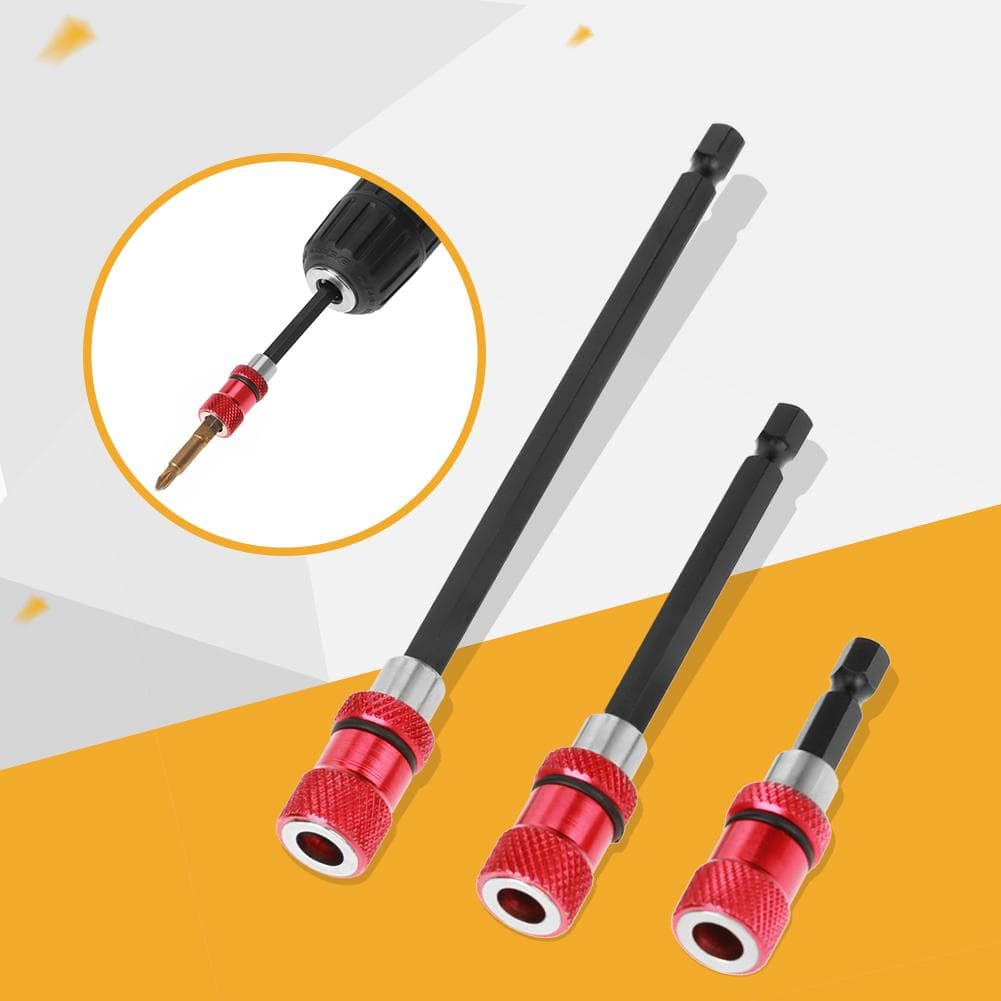 3Pcs14 Hex Shank Quick Release Magnetic Drill Bit Holder Screwdriver Extension 60100150mm