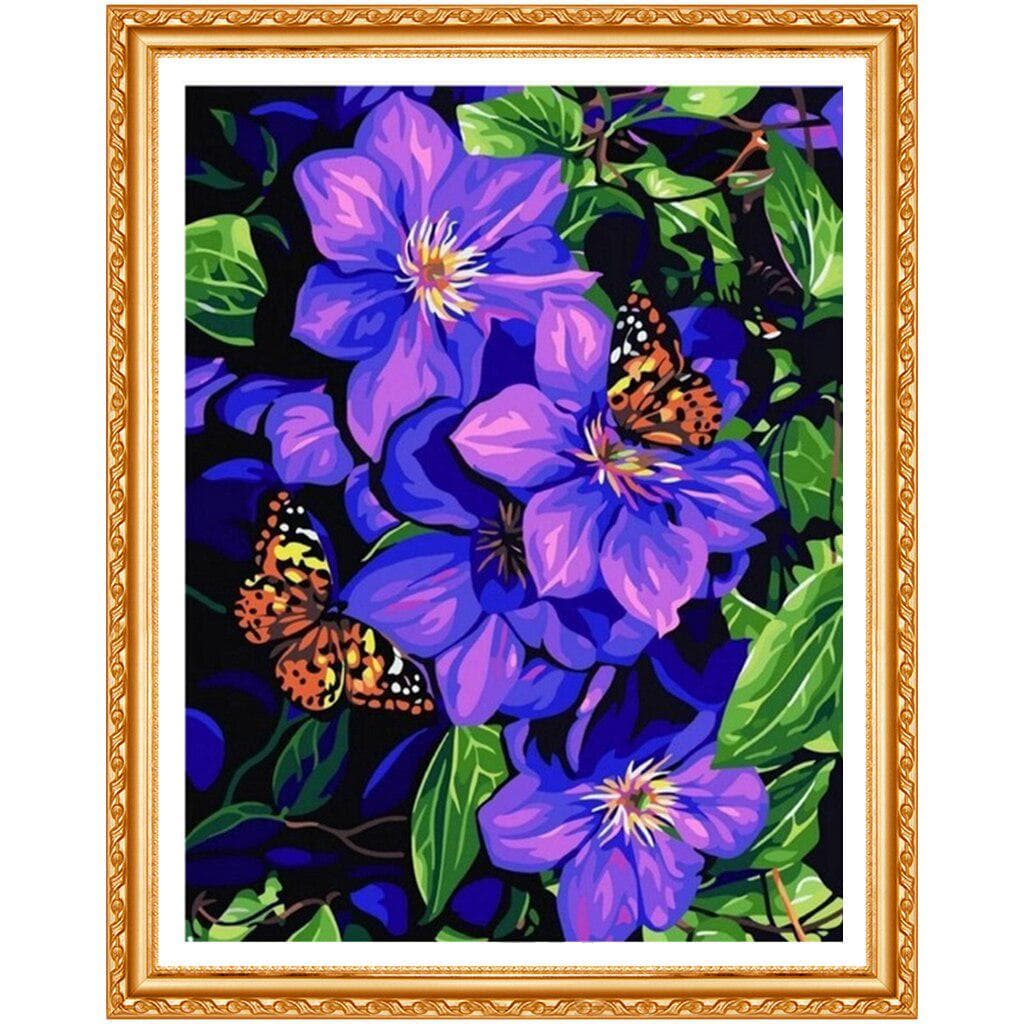 Diamond Painting Cross Stitch Flower Full Round Crystal, Embroidery Picture Rhinestones Home Decor 20X30CM