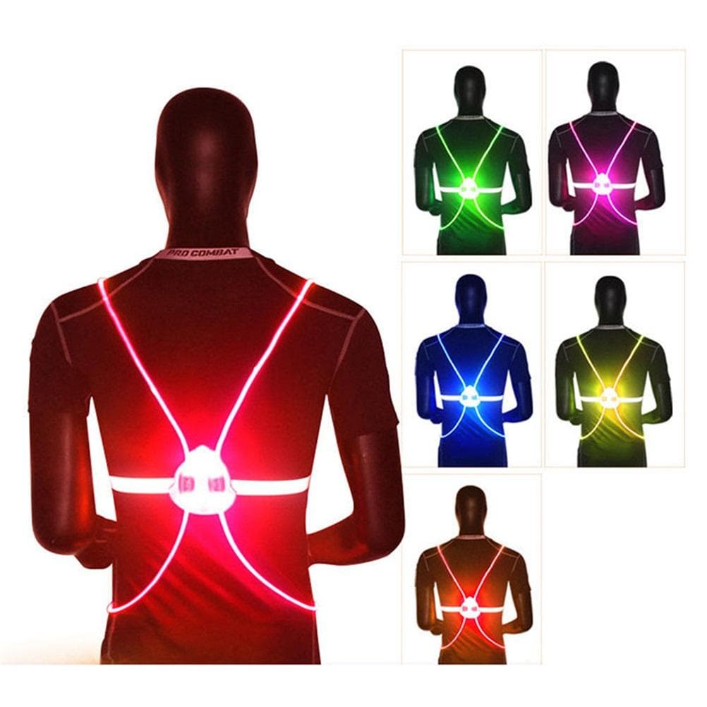 Outdoor 360 Reflective LED Flash Driving Vest High Visibility Night Running Cycling Riding Safety