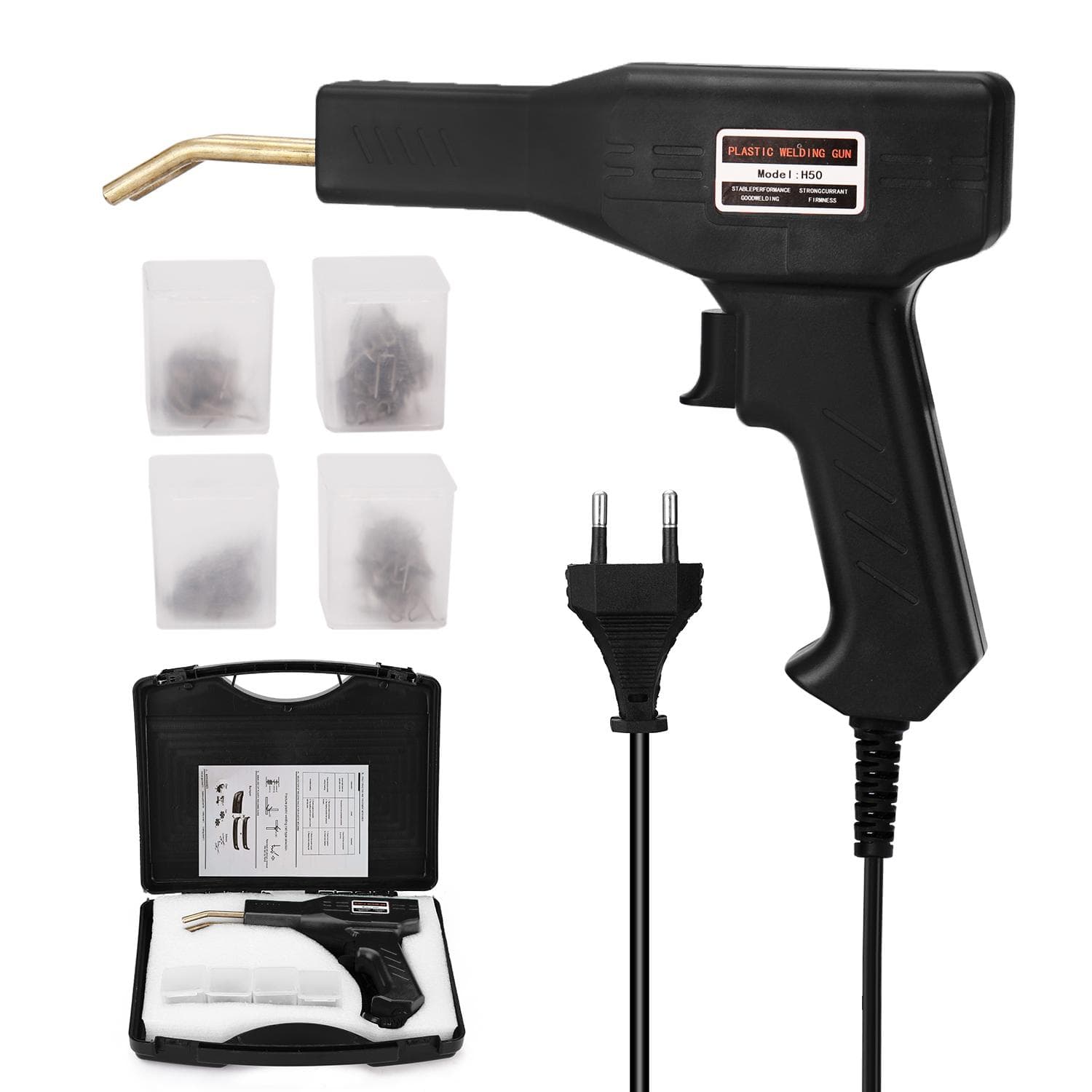 Handy Plastics Welders Garage Tools Hot Staplers Machine Staple PVC Repairing Car Bumper EU Plug