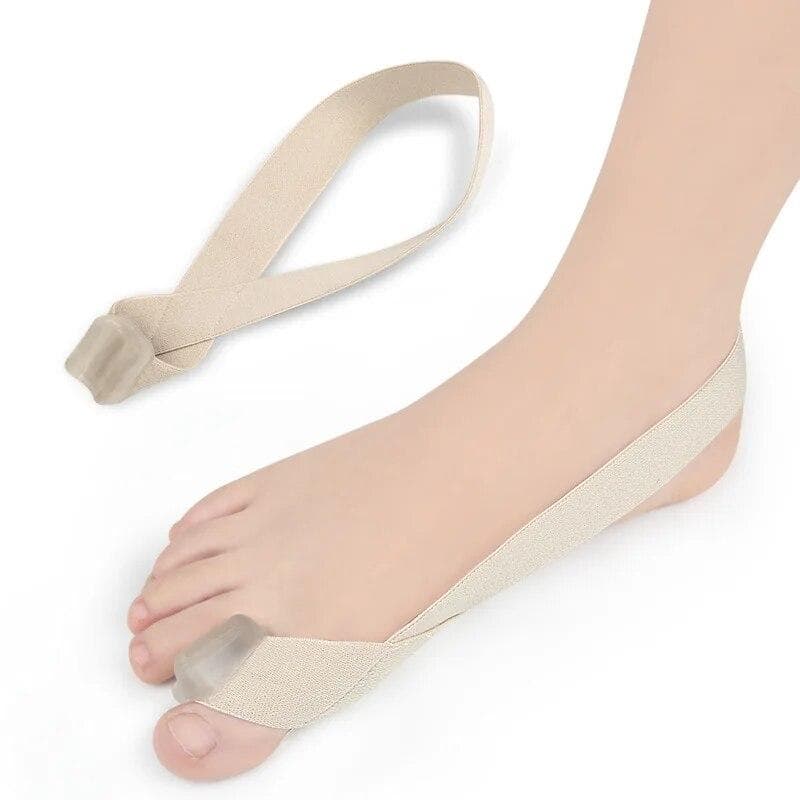 1Pcs Toe Thumb Corrector Tension Strap Toe Separator Toe Protector Foot Care Tools nude