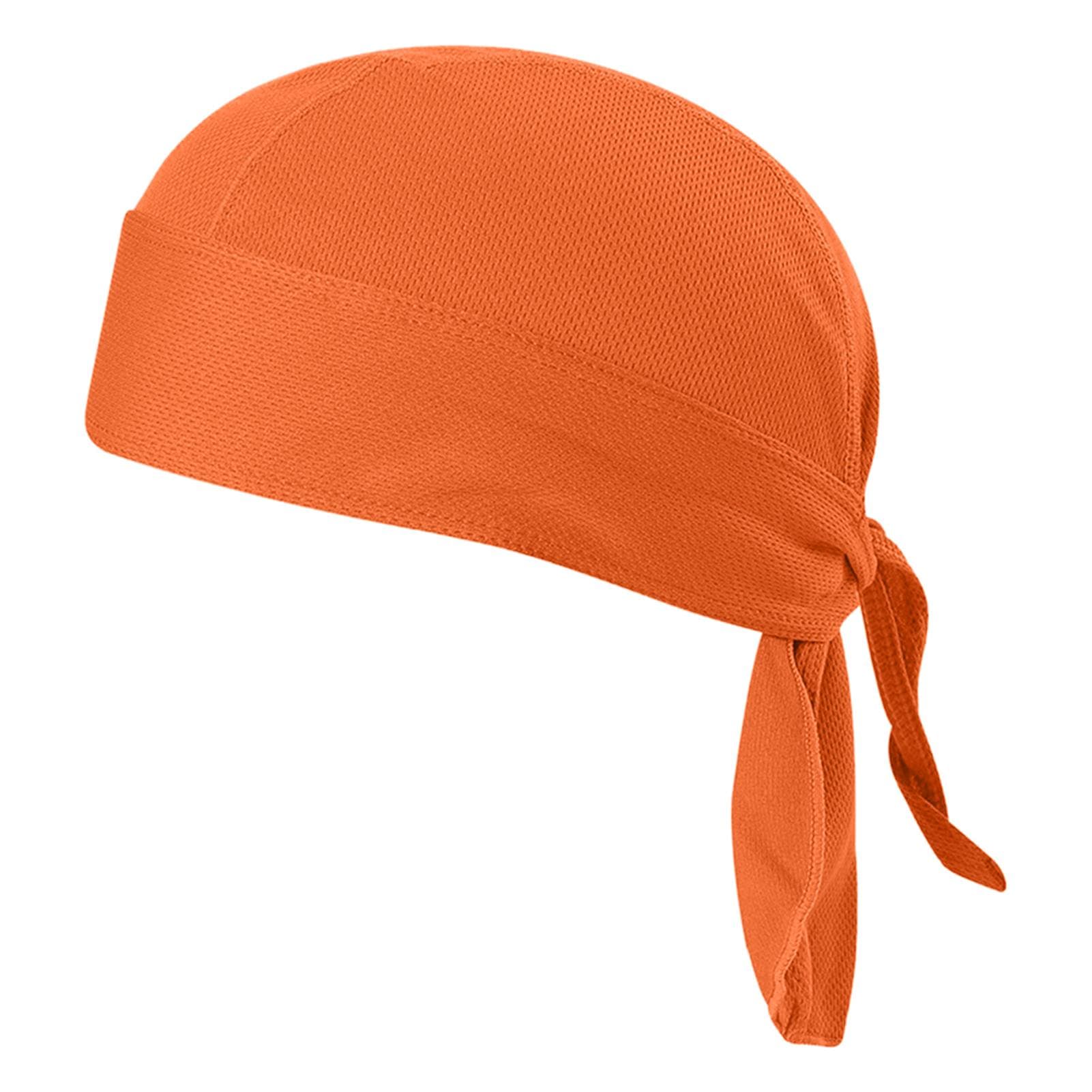 Bicycle Sweat-wicking Cap UV Protection Face Mask Sun-Protective Neck Gaiter Cycling Headscarf orange