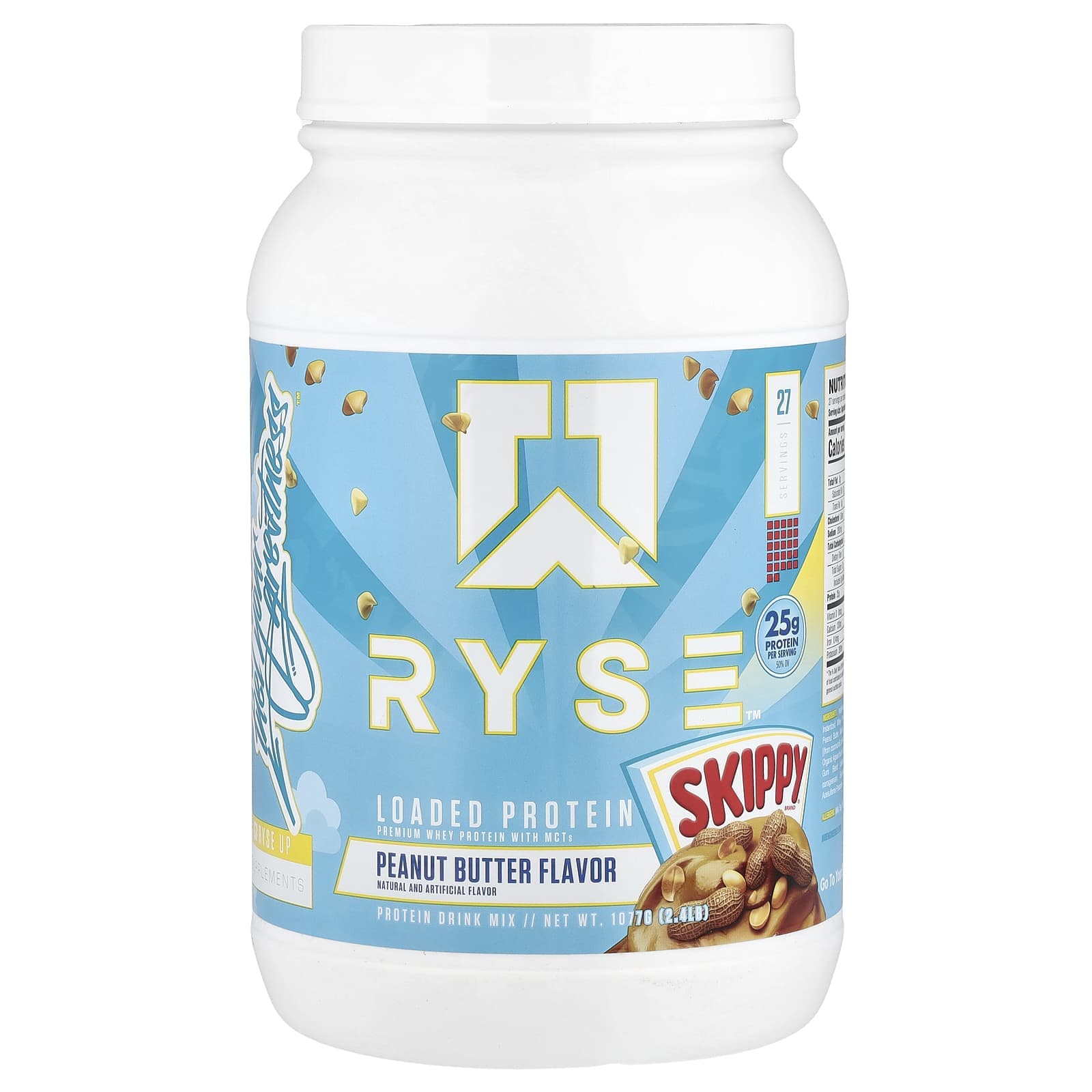RYSE, Loading Protein, Premium Whey Protein with MCTs, Skinpy® Peanut Butter, 2.4 lb (1,077 g)