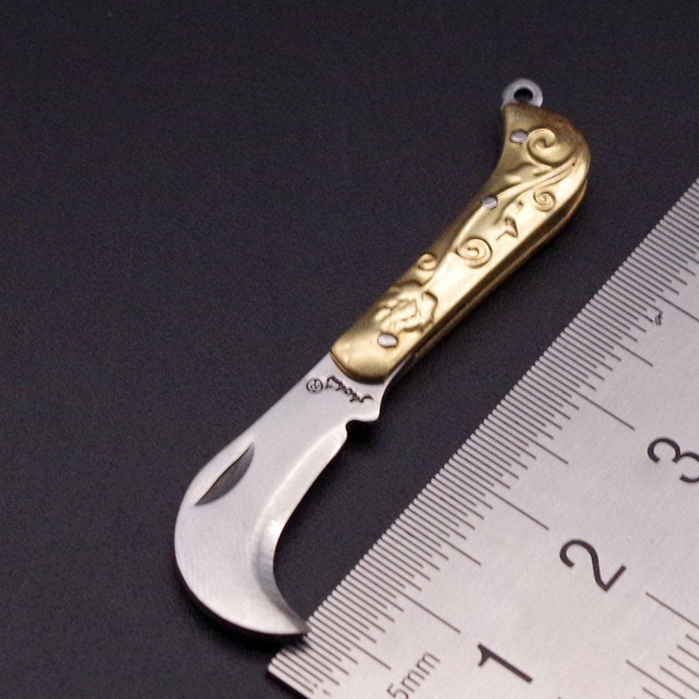 Steel School Office Supplies Paper Knife Skin-Peeler Keychain Multifunction Mini Folding Knife 4