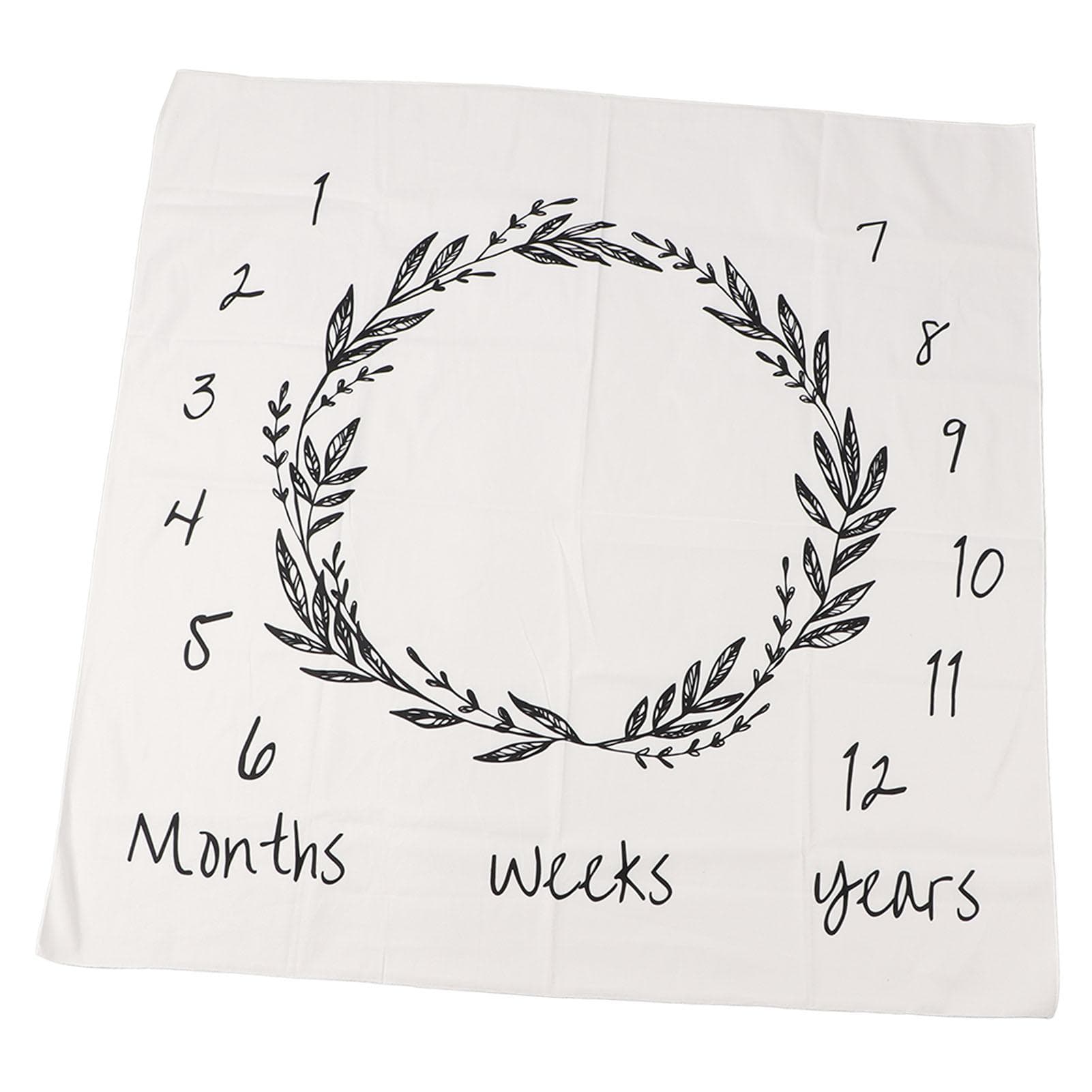 Baby Monthly Milestone Blanket Long Lasting Color Soft Exquisite Baby Photo Prop Blanket for Baby