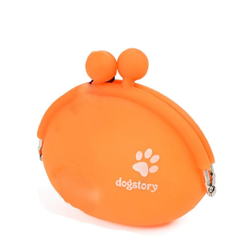 Silicone Pet Dog Train Food Snacks Pocket Bag Walking Dog Training Food Storage Pet Travel Outdoor Product Dog Treat Bag orange