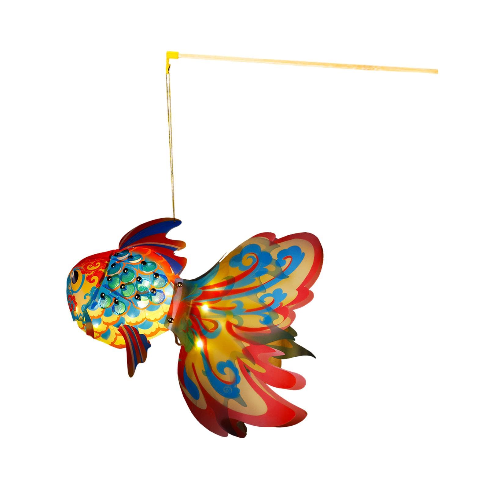 Fish Chinese Lantern DIY Making Kit Kids Craft Stuff Decorative Festival Ornament for Chinese New Year Spring Festival Decor blue