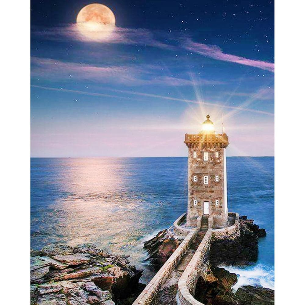 DIY Diamond Embroidery Sea Scenery Cross Stitch 5D Full Diamond landcape diamond painting 20X30CM