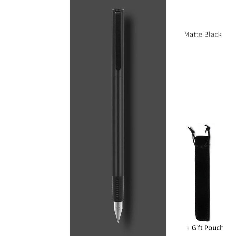 Jinhao 65 Fountain Pen Matte Black All Steel Barrel Extra Fine Nib Ink Pens for Writing Office School Calligraphy
