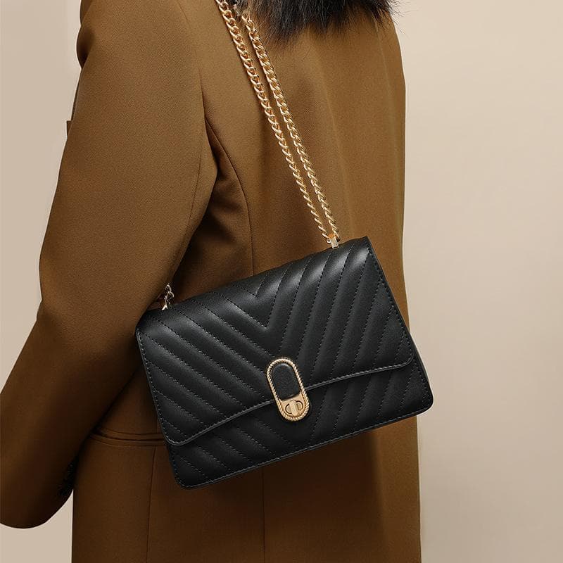 Bag Bag Women's Bag Chain Crossbody Bag Spring Summer Light Luxury Niche Leather All-in-one Underarm Bag