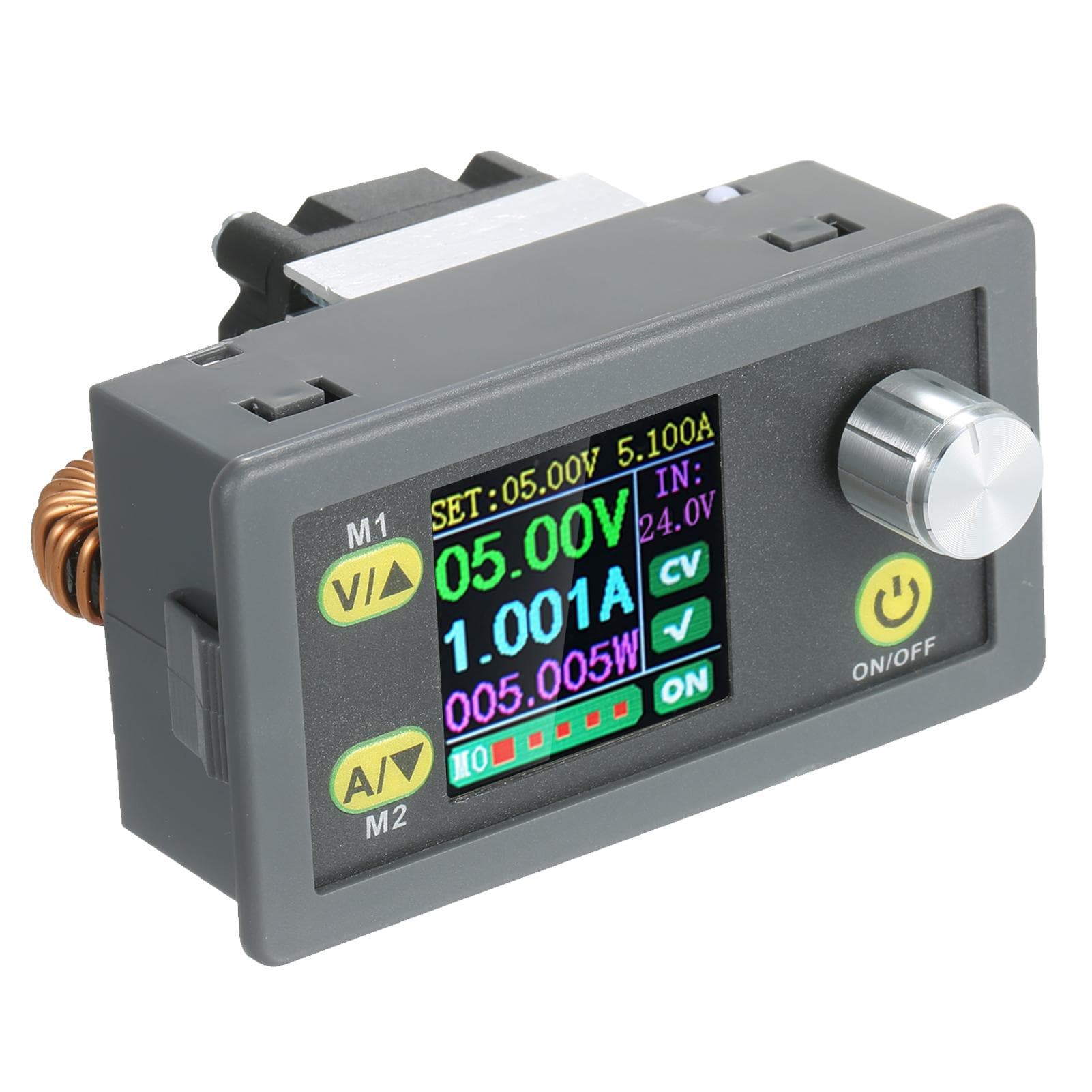 Digital Control Module 5A 80W Constant Voltage Current Programmable Power Supply Module Adjustable grey