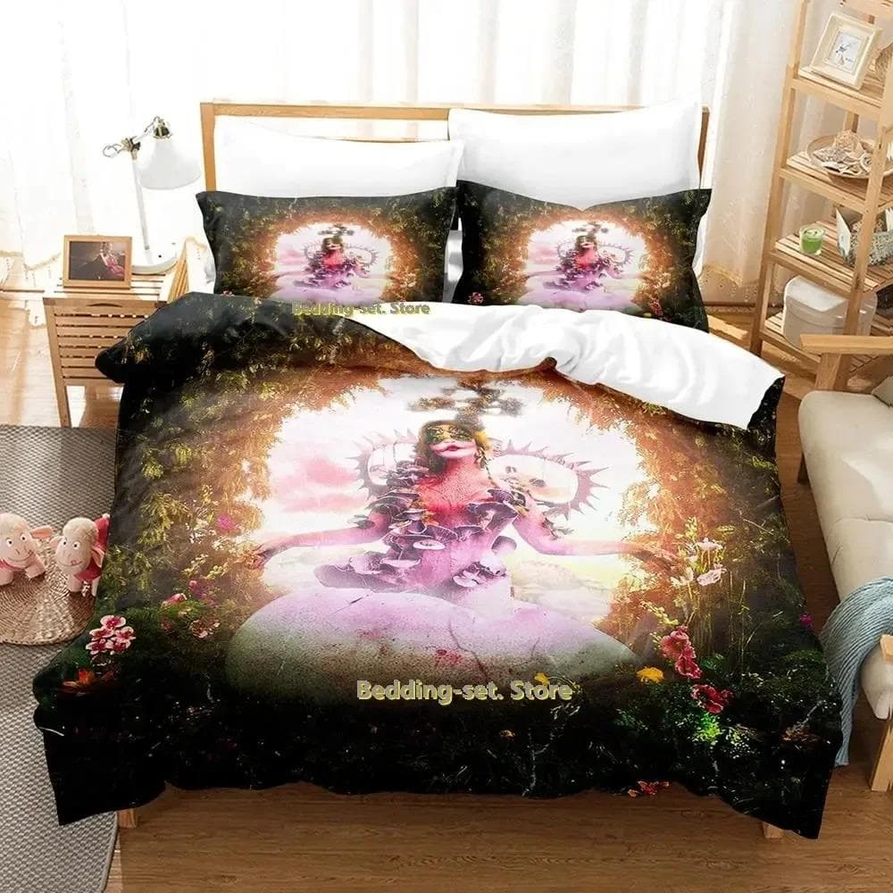 New Hip Hop Melanie Martinez Portals Bedding Set Cartoon Anime three-piece set Adult Kid Bedroom Duvetcover Sets 3D Kawaii Girls 70x133cm 2pcs