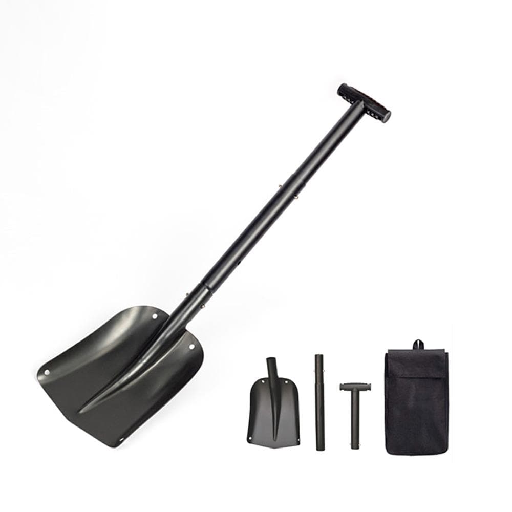 Telescopic Snow Shovel Sport Utility Shovel Retractable Camping Shovel Snow Removal Tool black