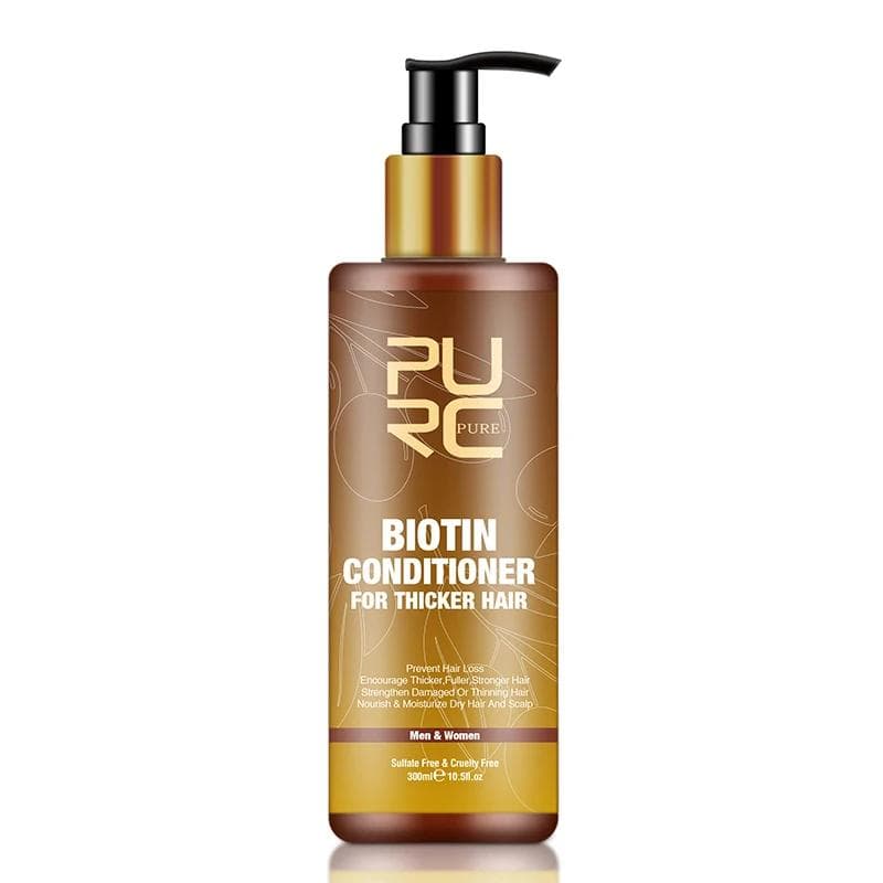 PURC Biotin Hair Growth Shampoo Anti Hair Loss Repair Damaged Frizz Argan Oil Scalp Treatment Hair Care Products brown
