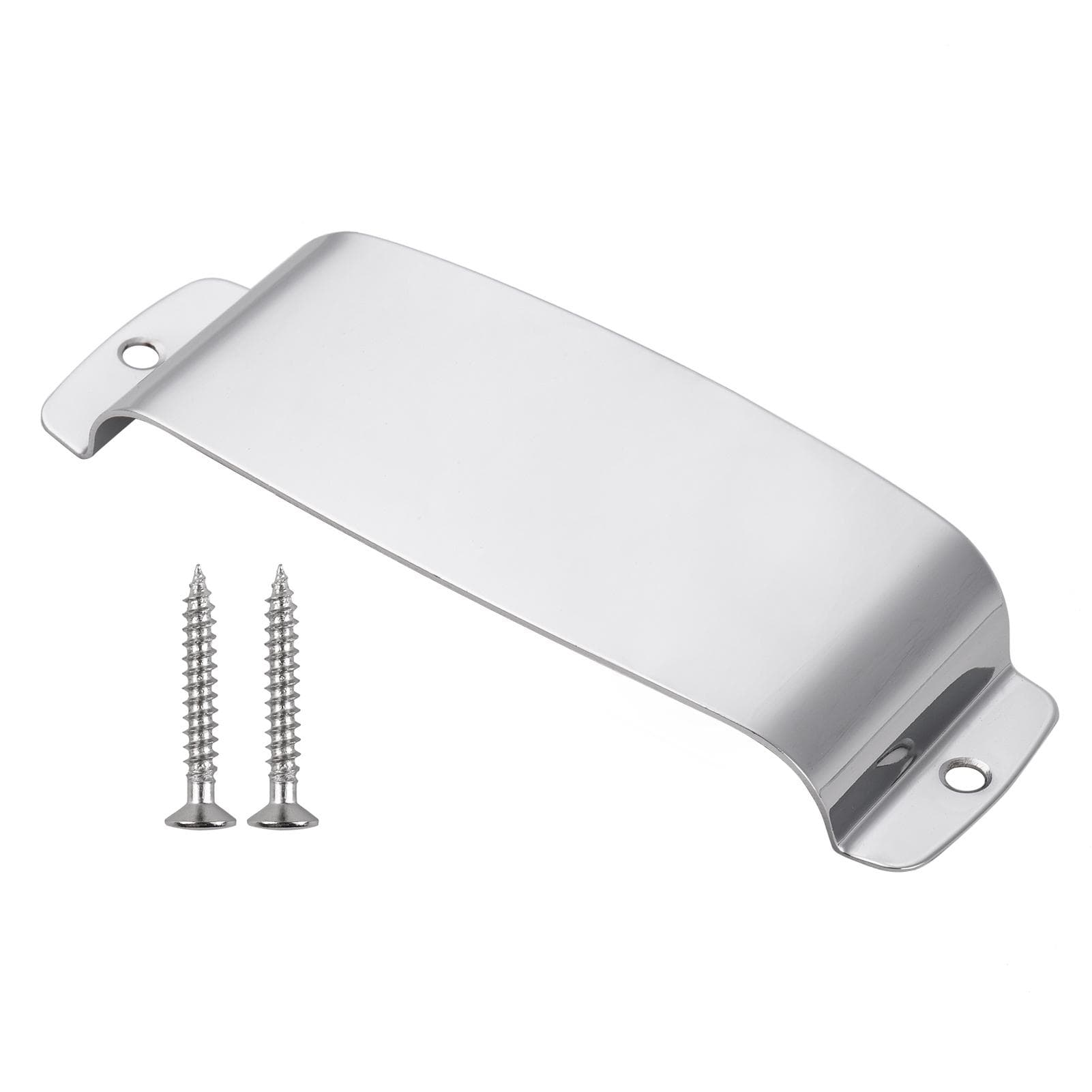 Bass Pickup Cover Plate Durable Alloy Pickup Cover Protector with 2 Mounting Screws Bass silver