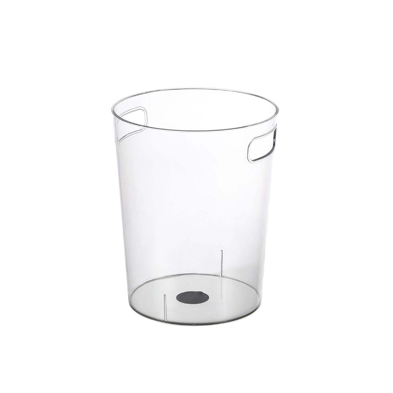 Transparent Trash Can Desktop Storage Bucket PET Plastic Waste Basket Clear Bucket Kitchen Living M(315 X 180mm / 12.4 X 7.09in)