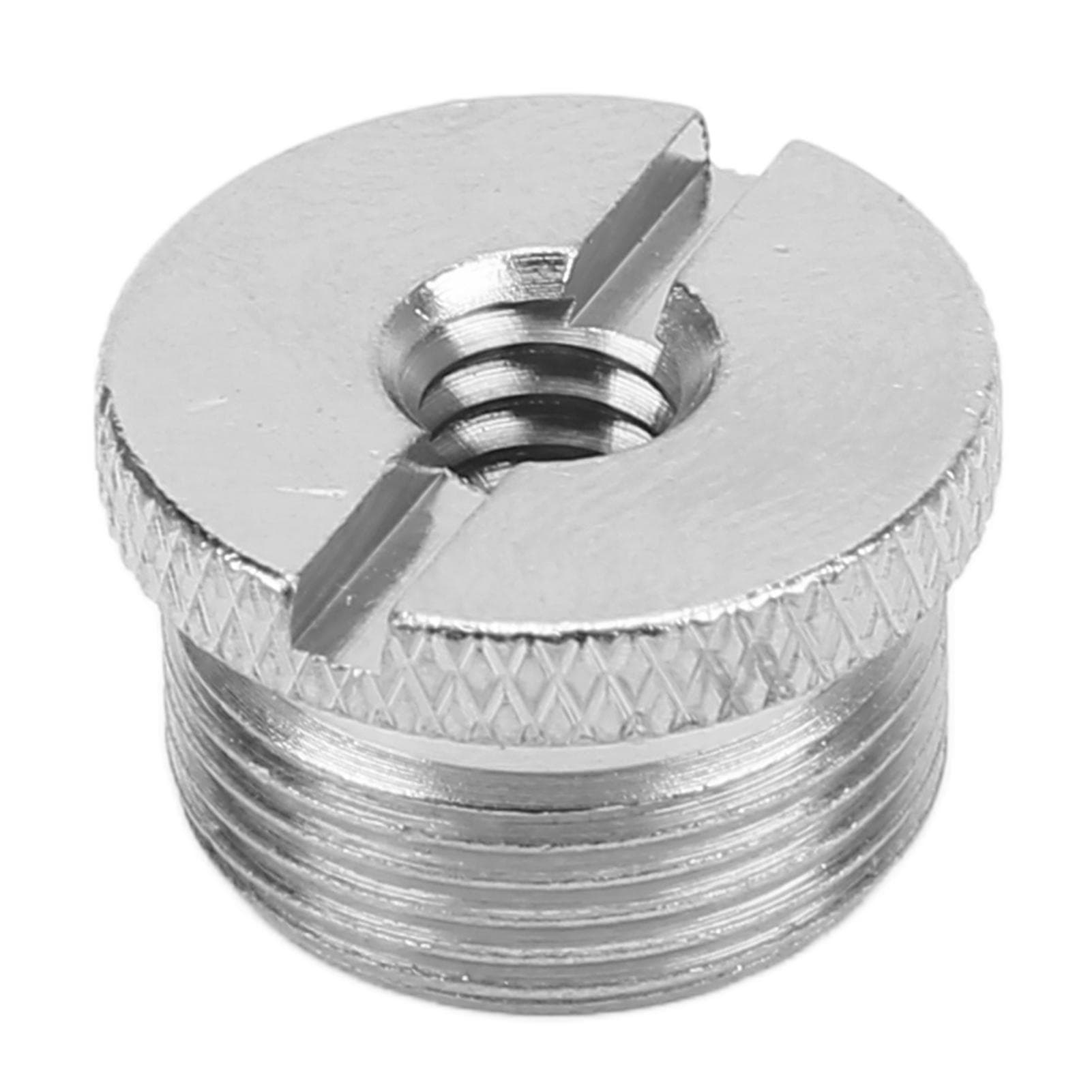 14 Female to 58 Male Screw Adapter Surface Anodizing Treatment Durbale Mic Thread AdapterSilver