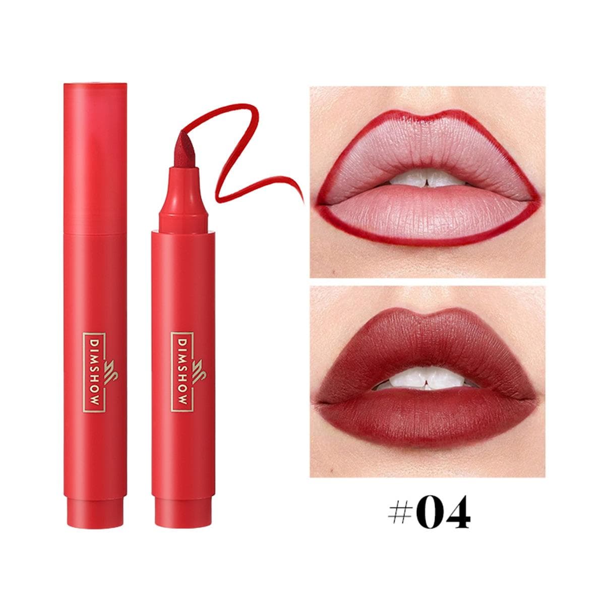 Lip Stain Marker Pen Liquid Dye Lip Tint Waterproof Long Lasting Lip Liner Pen Hydrating Non Smudge Matte Lips Makeup