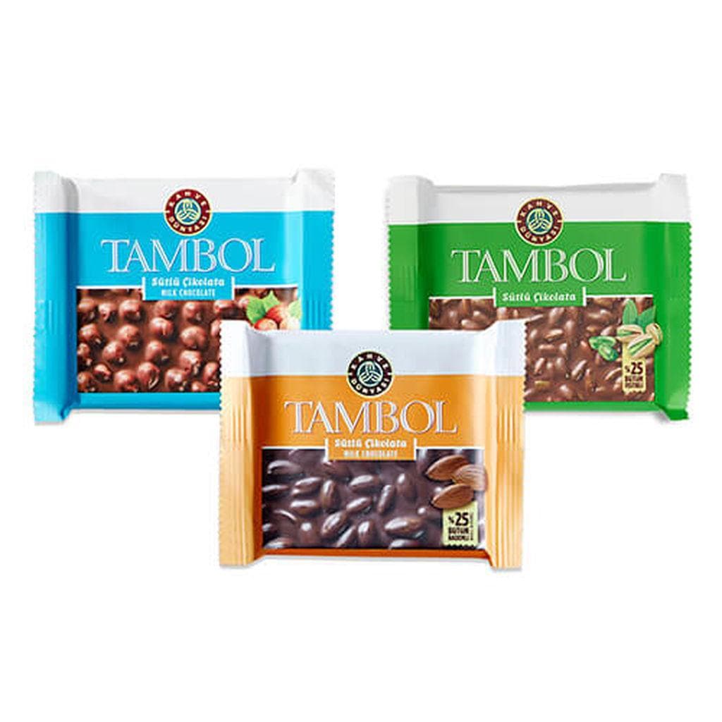Tambol 3-Piece Chocolate Pack (Almond-Pistachio-Hazelnut)