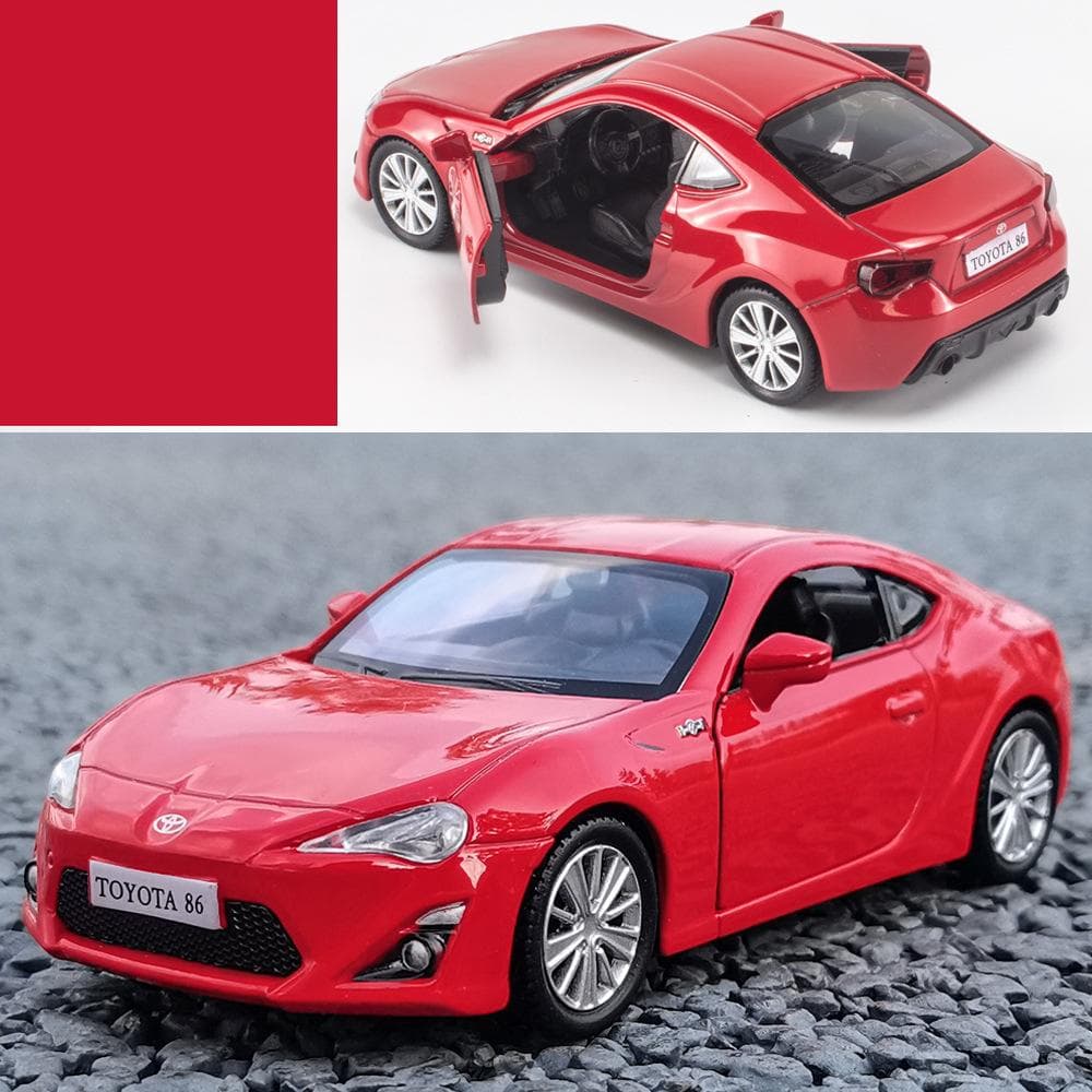 1:36 Scale Diecasting Alloy Car Model Toyota 86 Toy Car, Pull Back Vehicles Toy Car for Toddlers Kids Boys Girls Gift White 1/36-13x5x3.5cm red
