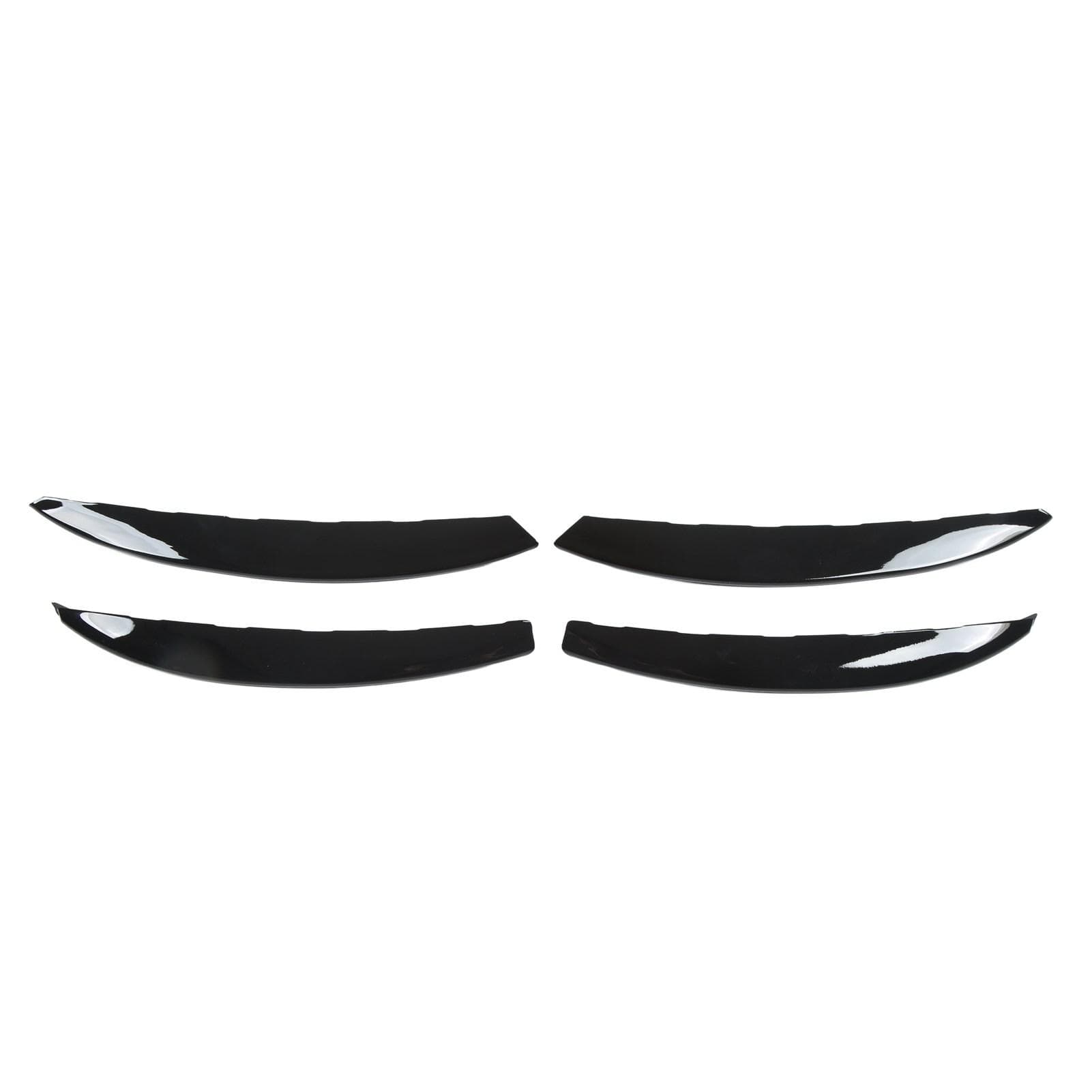 4 Pcs Front Fog Light Grille Trim Eyelid Eyebrow Wind Knife Strip Replacement for Mercedes?Benz black