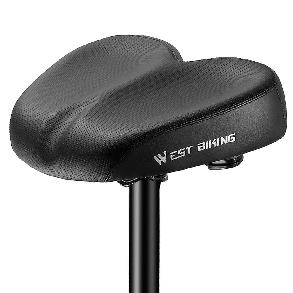 WEST BIKING Ergonomic Bicycle Replacement Saddle Soft Widen Thicken Road Bike Cushion Long Distance black