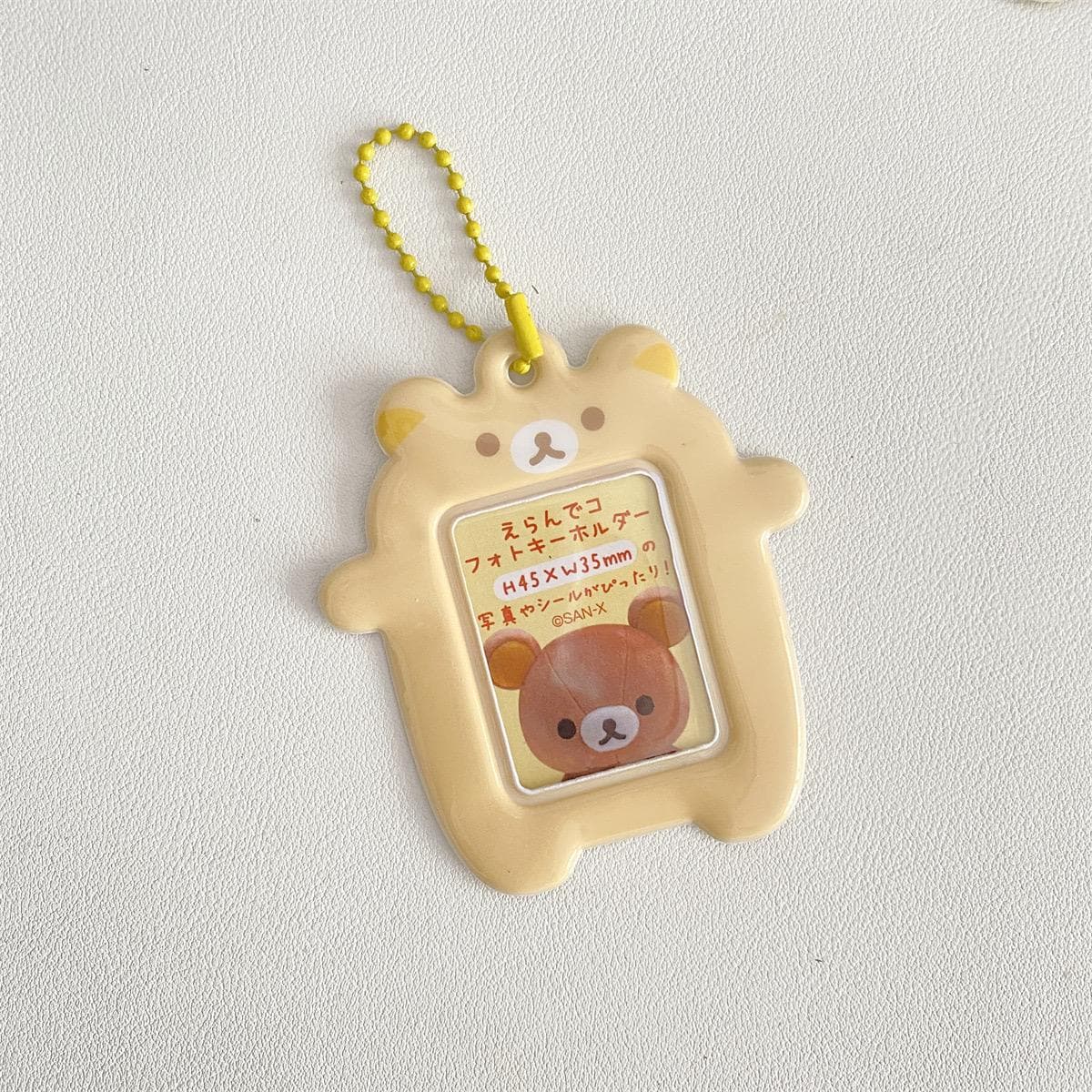 Cute Korea bear Kpop 2 inch ID card holder Photocard Holder Photo Display Card Holder Bag Protective sleeve pendant Stationery