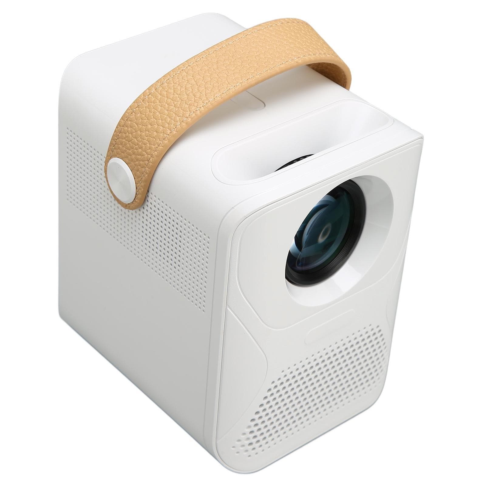 Mini Projector White 1080P 4K 5G WiFi Optical Engine HiFi Loudspeaker Portable Projector for TV UK Plug