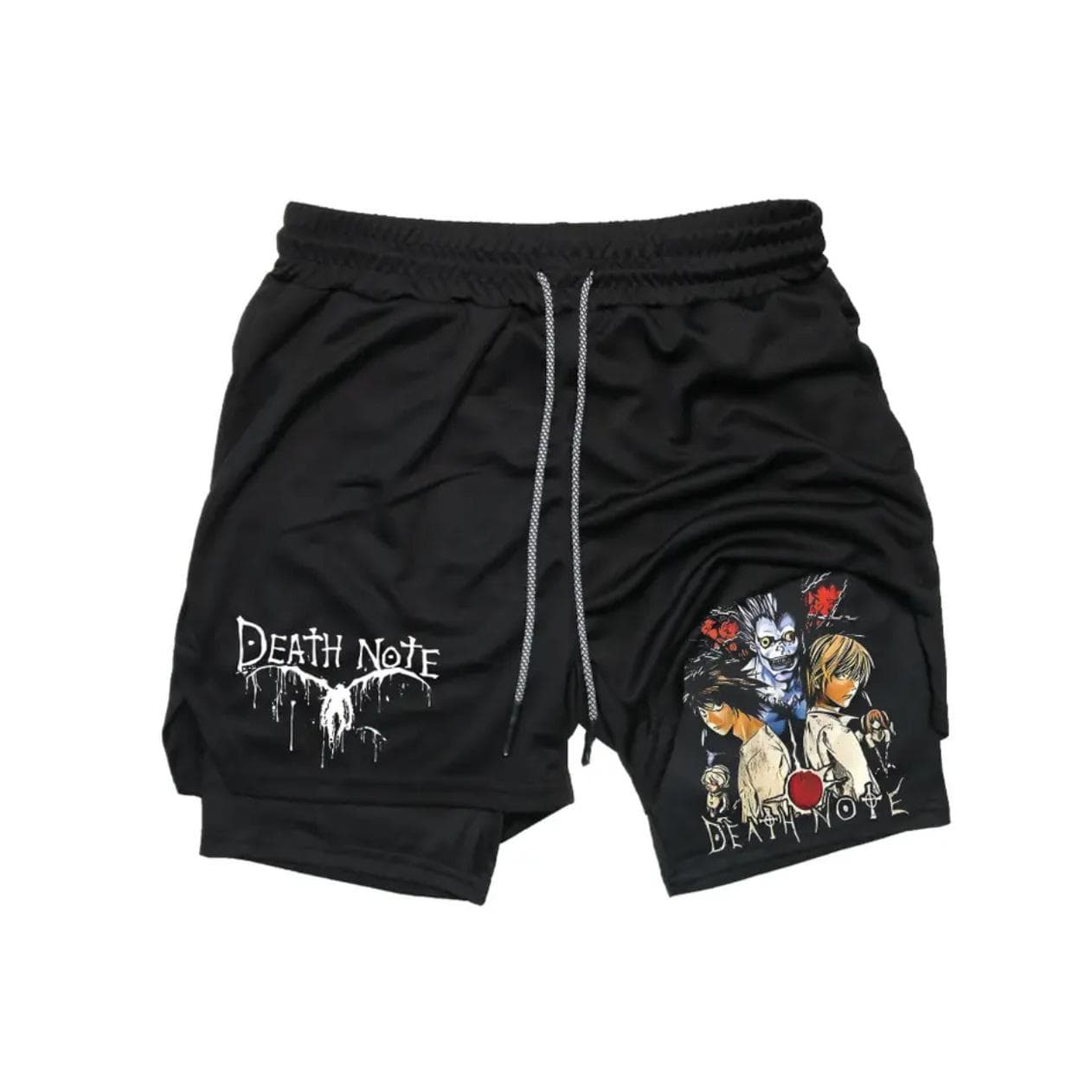 Shorts Animation Series Pattern Printed Adult Double Layer Men's Sports Casual Pants 3XL