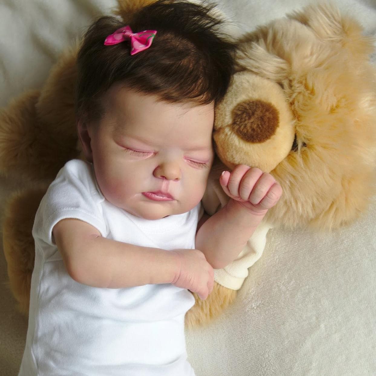 BZDOLL 50CM 3D-Paint With Visible Veins Soft Silicone Reborn Girl Baby Doll Toy Like Real Sleeping Alive Boneca Kids Birthday Gift Finished 3D Doll
