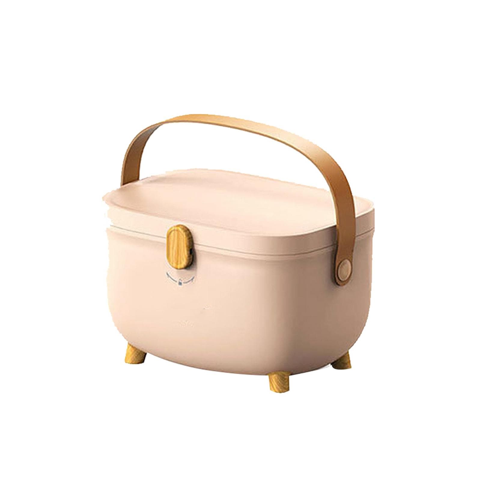 Plastic Medicine Storage Box Oval Double Layers Multi Grid Large Capacity Medical Box Organizer for pink