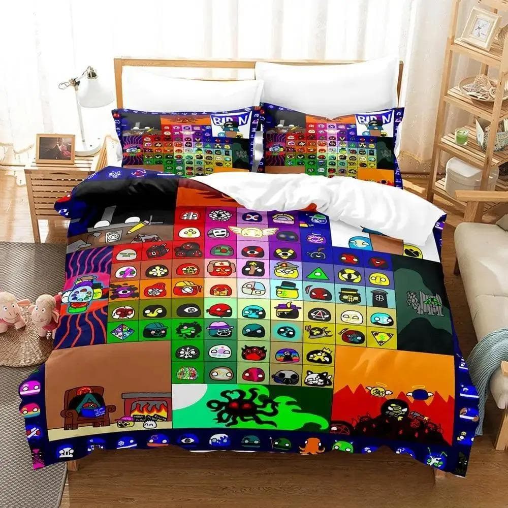 New Countryball Polandballs Bedding Set Single Twin Full Queen King Size Bed Set Aldult Kid Bedroom Duvet cover Sets 3D Anime 70x133cm 2pcs