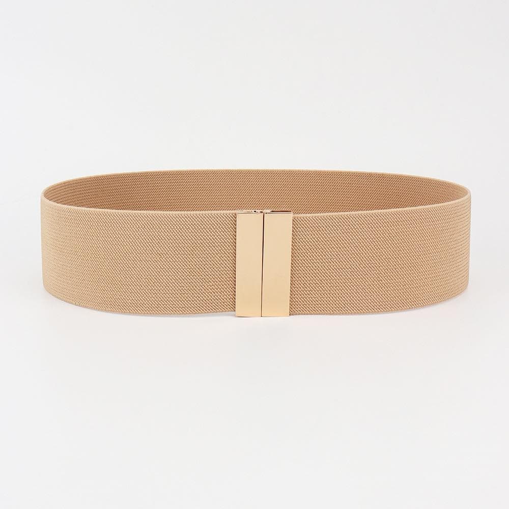 Women Elastic Belt Fashion Band Wide Belts Waist Belt Female Buckle Waistband Corset Decoration Accessories khaki