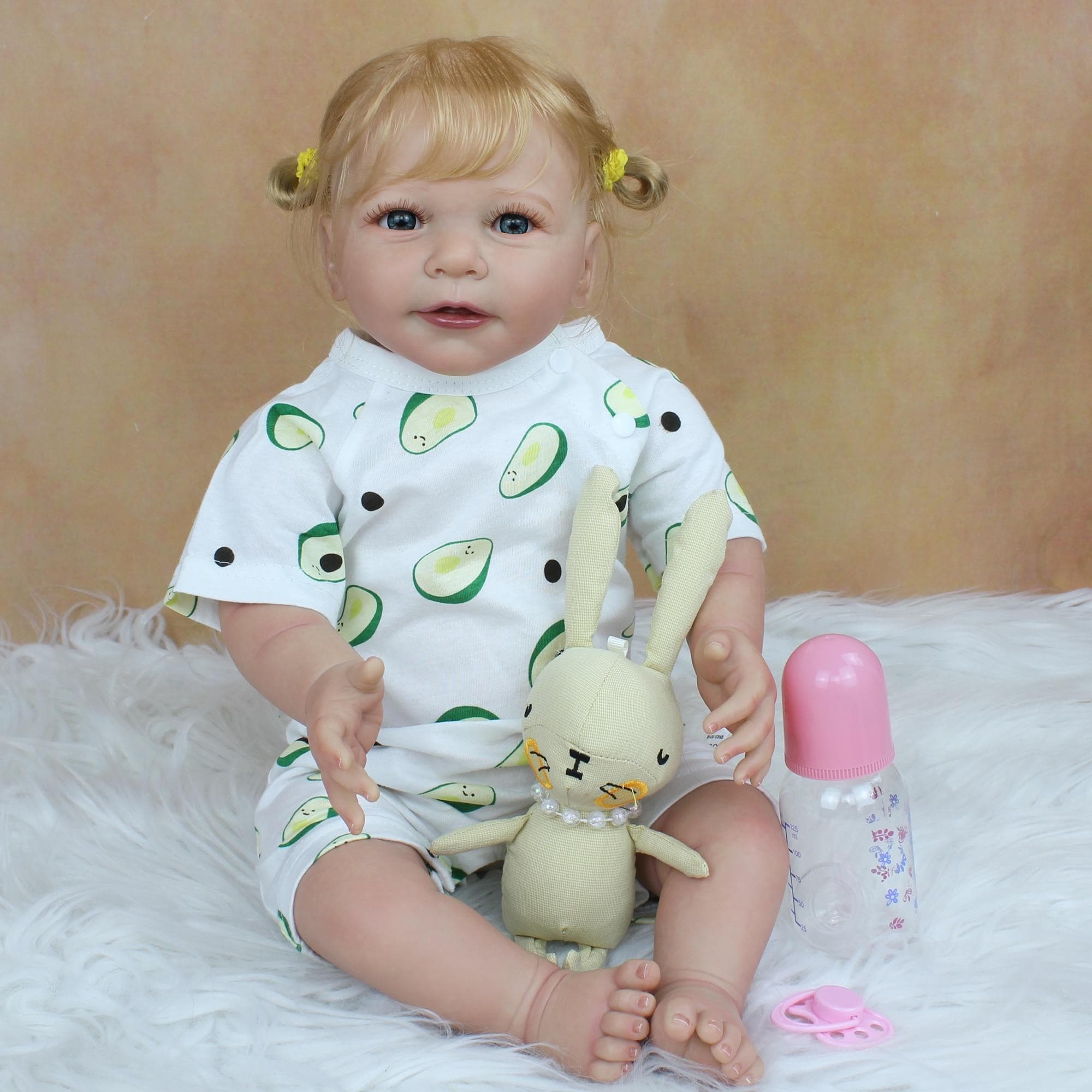 BZDOLL 55 CM 3D-Paint Skin Soft Silicone Reborn Baby Doll Toy For Girl Lifelike 22 Inch Princess Lisa Bebe Dress Up Alive Gift 55cm 3D-paint Skin Doll
