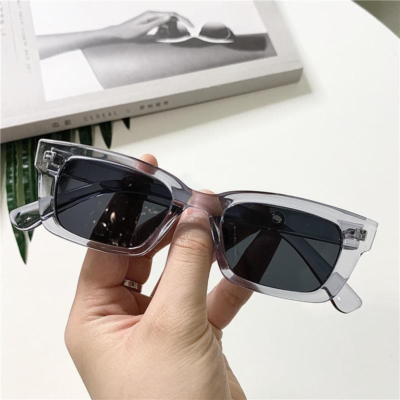 New Women Vintage Rectangle Sunglasses Retro Designer Cat Eye Sun Glasses Female Lady Driver Goggles