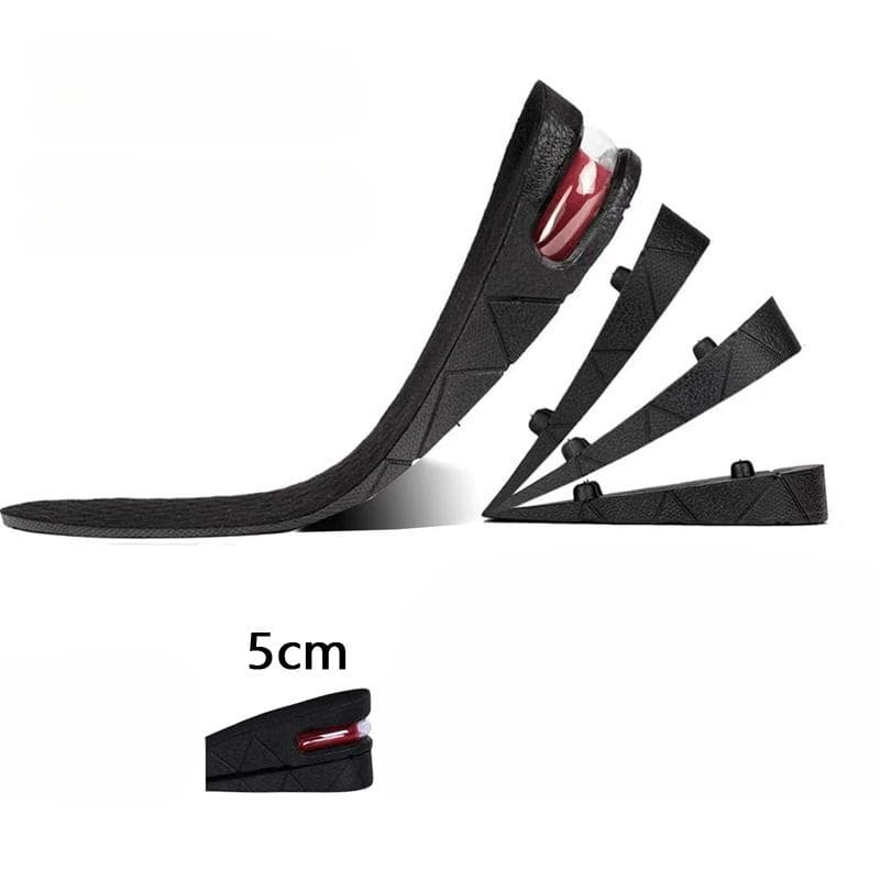 Height Increase Insoles Air Shoe Cushion Lift Insert Men Women 5cm Invisible Variable Insole Adjustable Cut Taller Support Pad 5CM(35-44) black