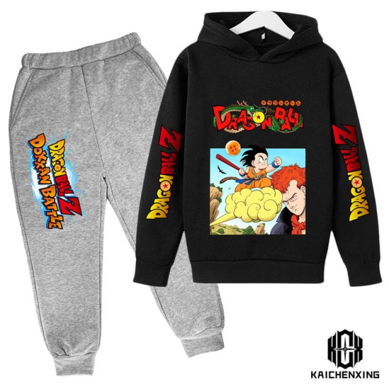 Anime Dragon Ball Z Hoodie Set For Boys Clothes Kids Hoodies Anime Clothes Goku Hoodie Girls Sweatshirt Children 3-14y 140