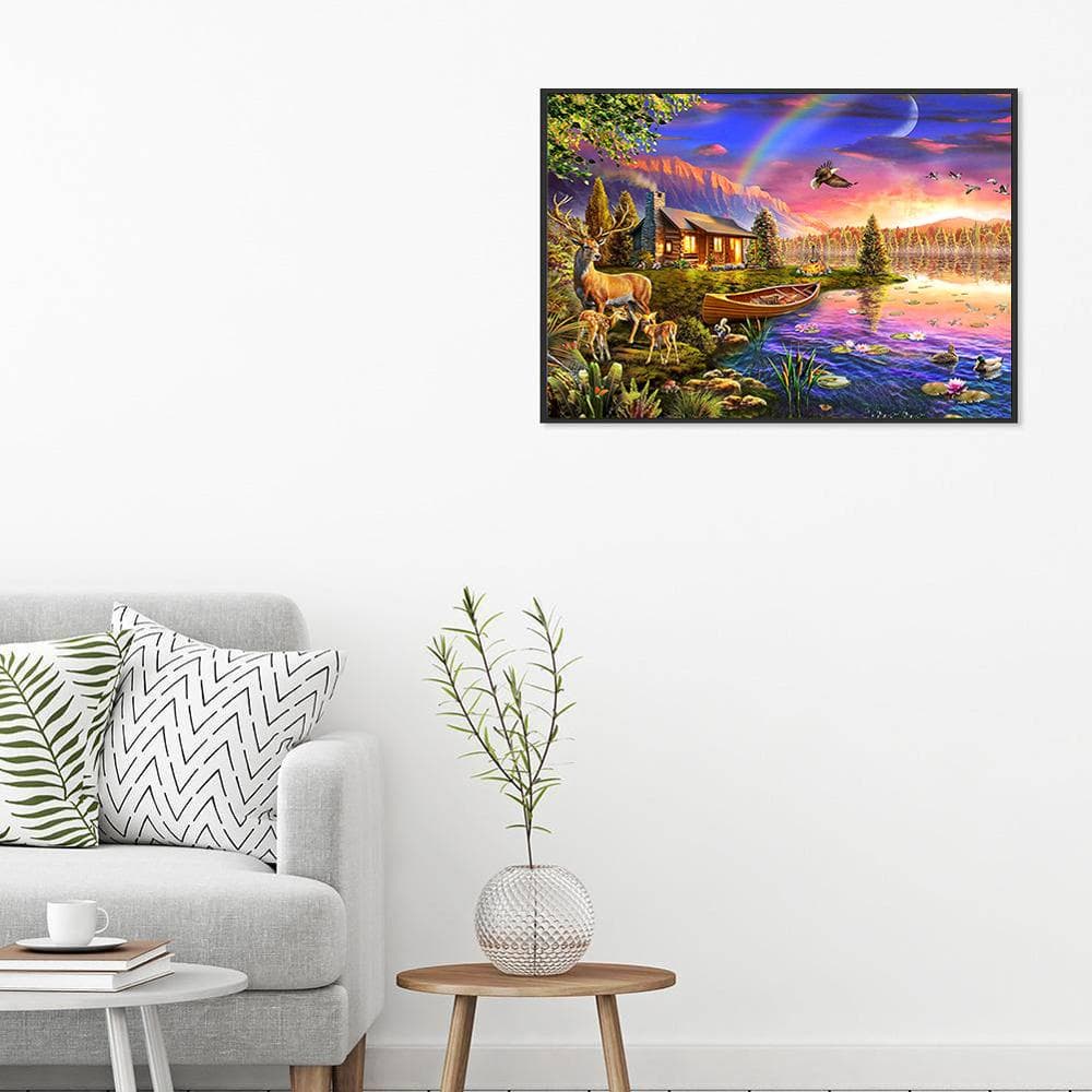 Diamond Embroidery Full Landscape Diamond Mosaic Scenic 5d Diamond Painting Full Round Rhinestones 20X30CM