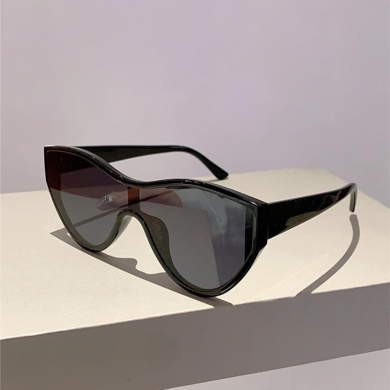 Integrated Large Frame Sunglasses Windproof UV Resistant Neutral Style for Men and Women