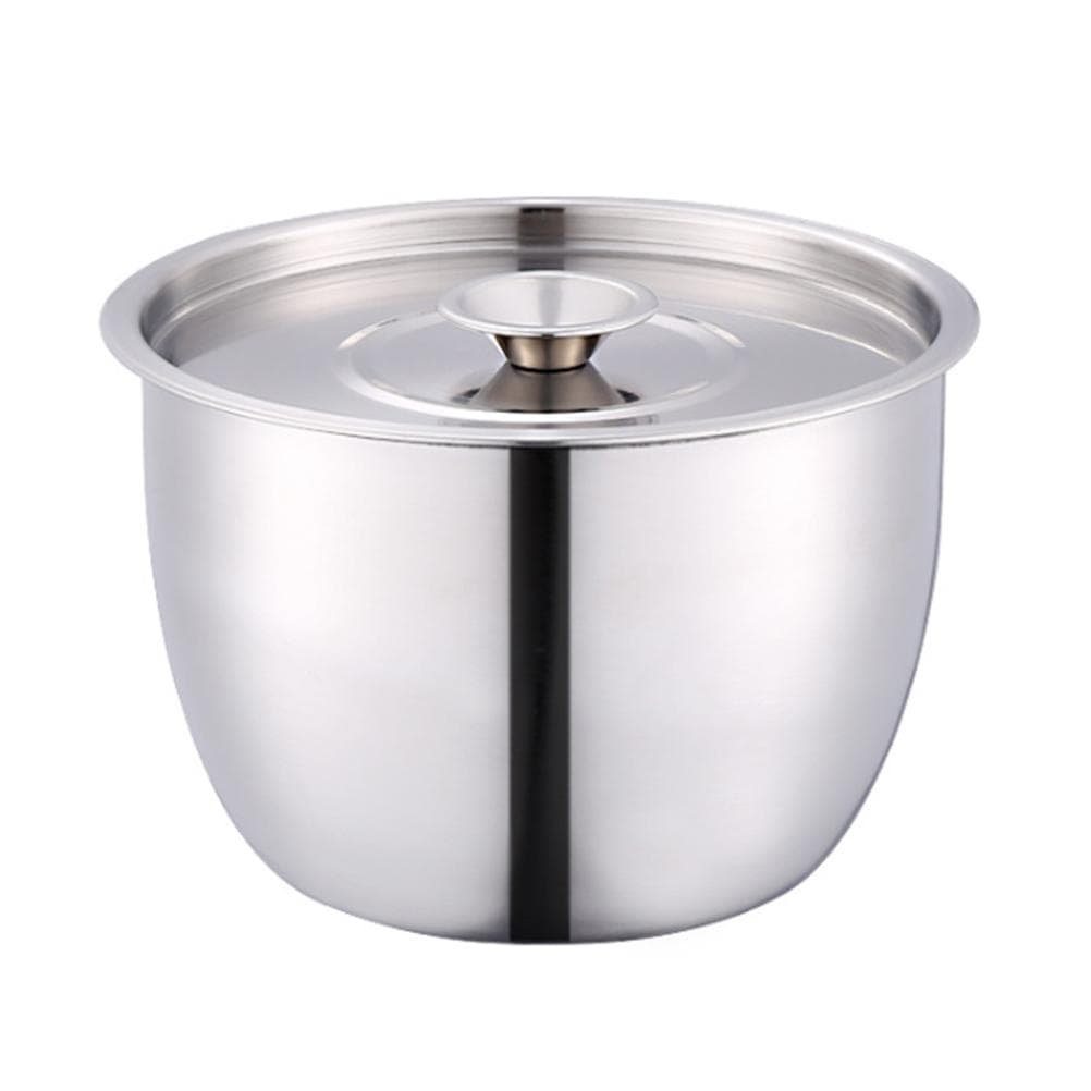 Stainless Steel Cake Mixing Basin with Lid Cream Basin Seasoning Bowl Baking Tools