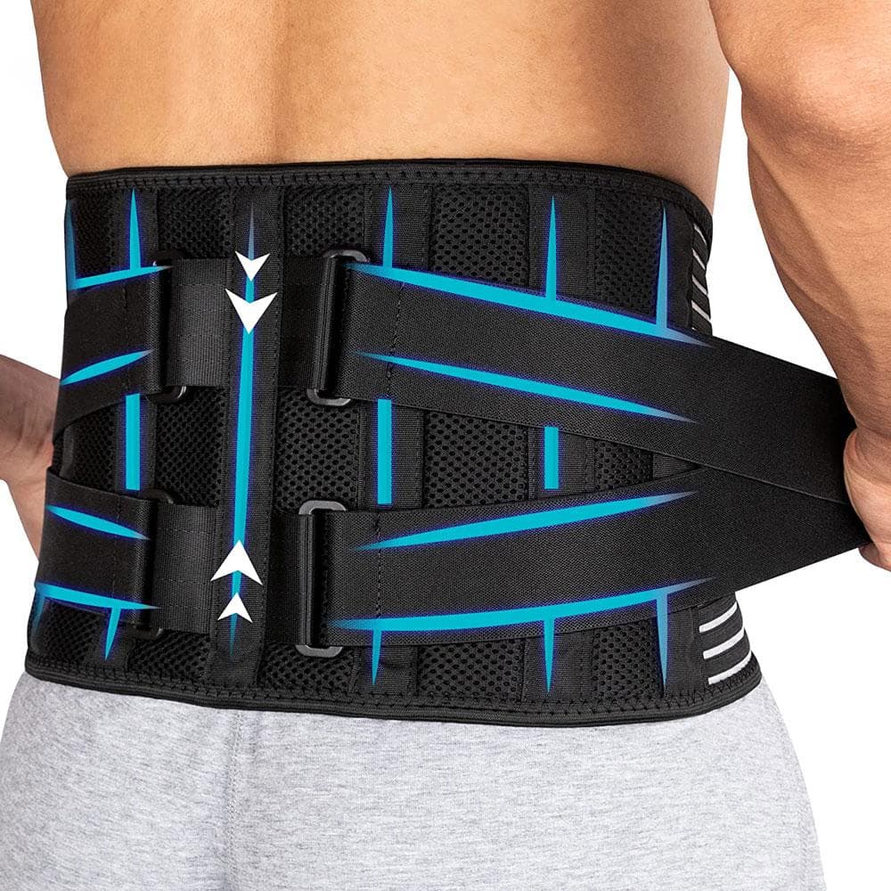 Back Brace Support with Dual Adjustable Straps for Sciatica Herniated Disc L/XL