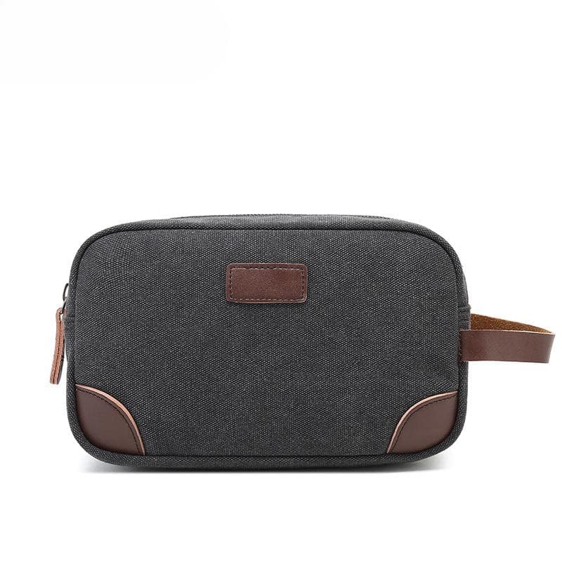 Canvas Clutch Bag Casual Fashion Men's Clutch Bag Korean Version Pocket Purse Makeup Bag black