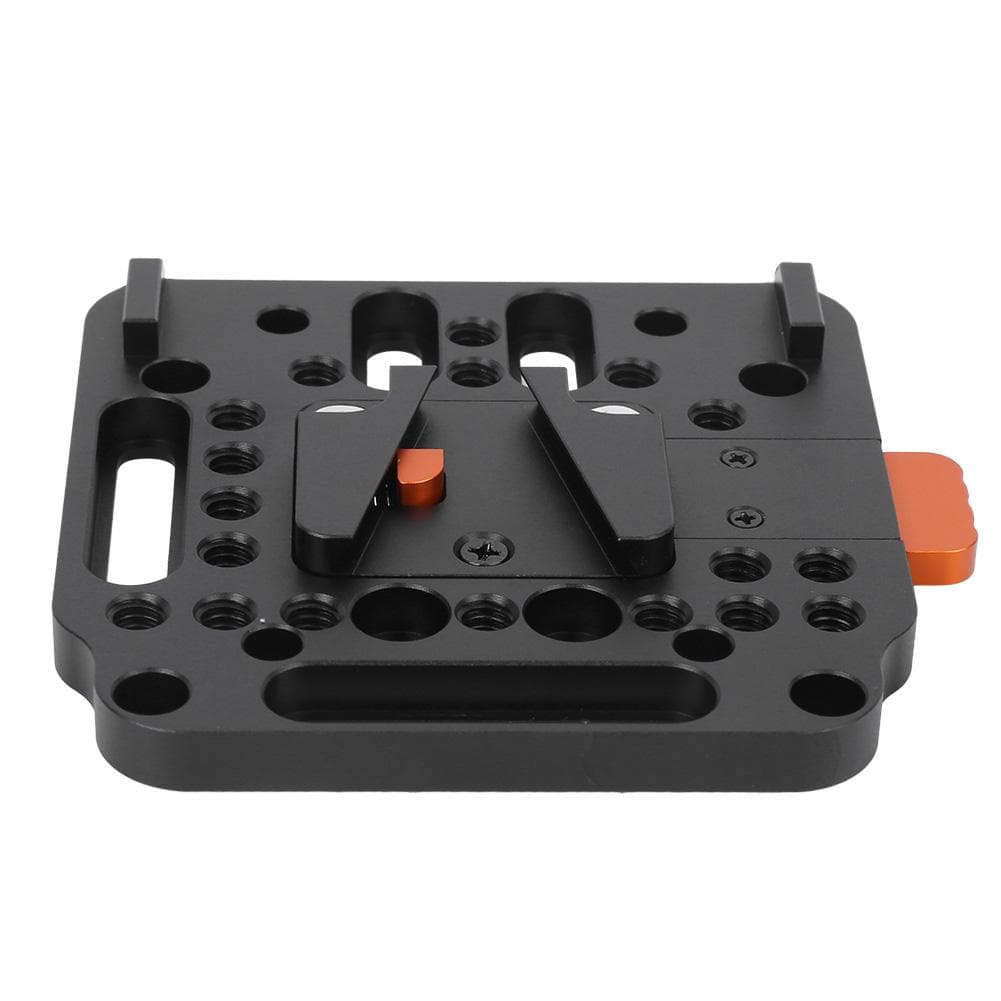 Full Metal V Mount Battery Board Base Quick Release Plate with Thread Hole Slot Orange