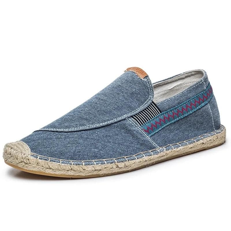 Men Hemp Canvas Casual Shoes Man Flat Loafers Lightweight Male Footwear Soft Walking Driving Tenis Masculino Adulto 69M 45